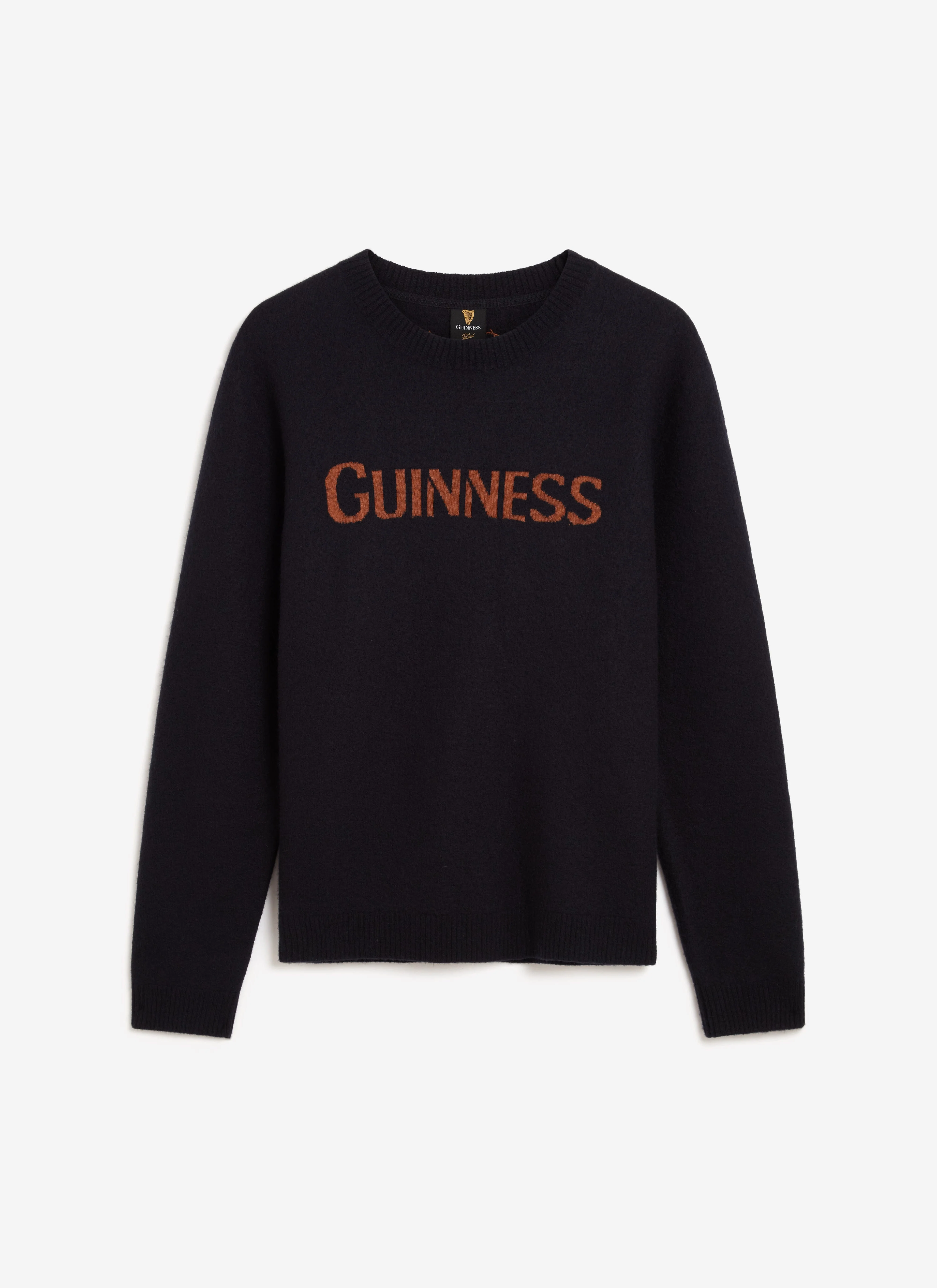 Jacquard Merino Wool Jumper | Guinness x Percival | Navy - Image 11