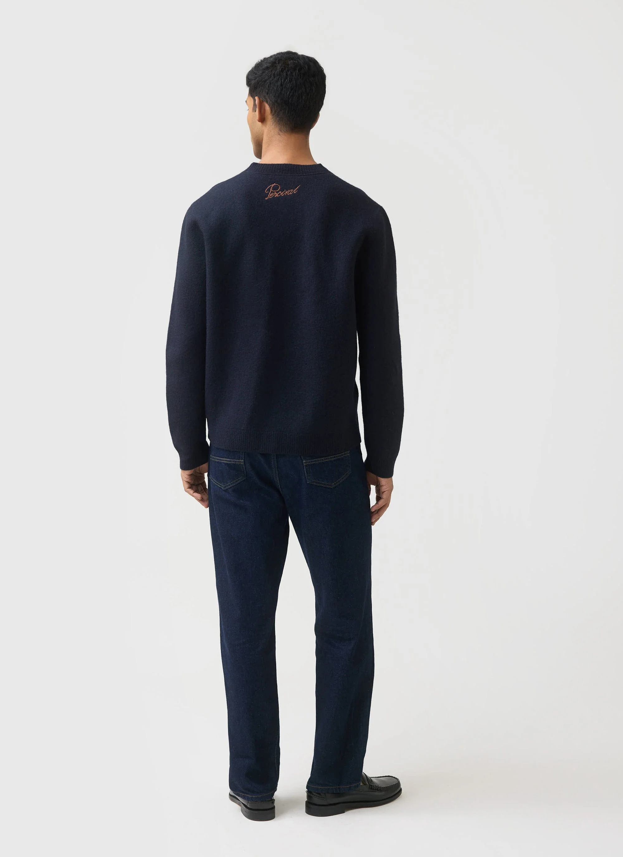 Jacquard Merino Wool Jumper | Guinness x Percival | Navy - Image 6