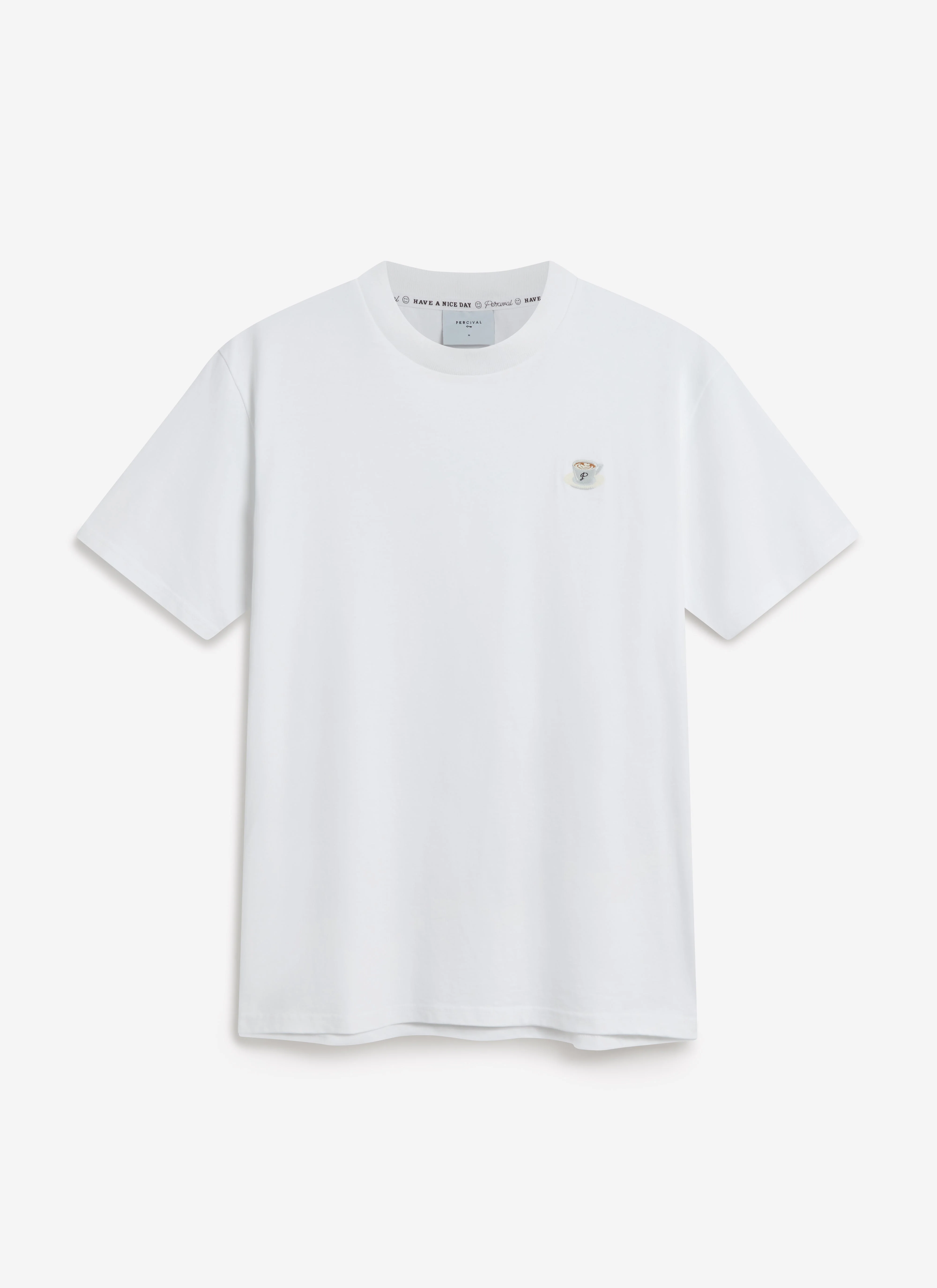 Flat White Embroidered T Shirt | Organic Cotton | White - Image 4