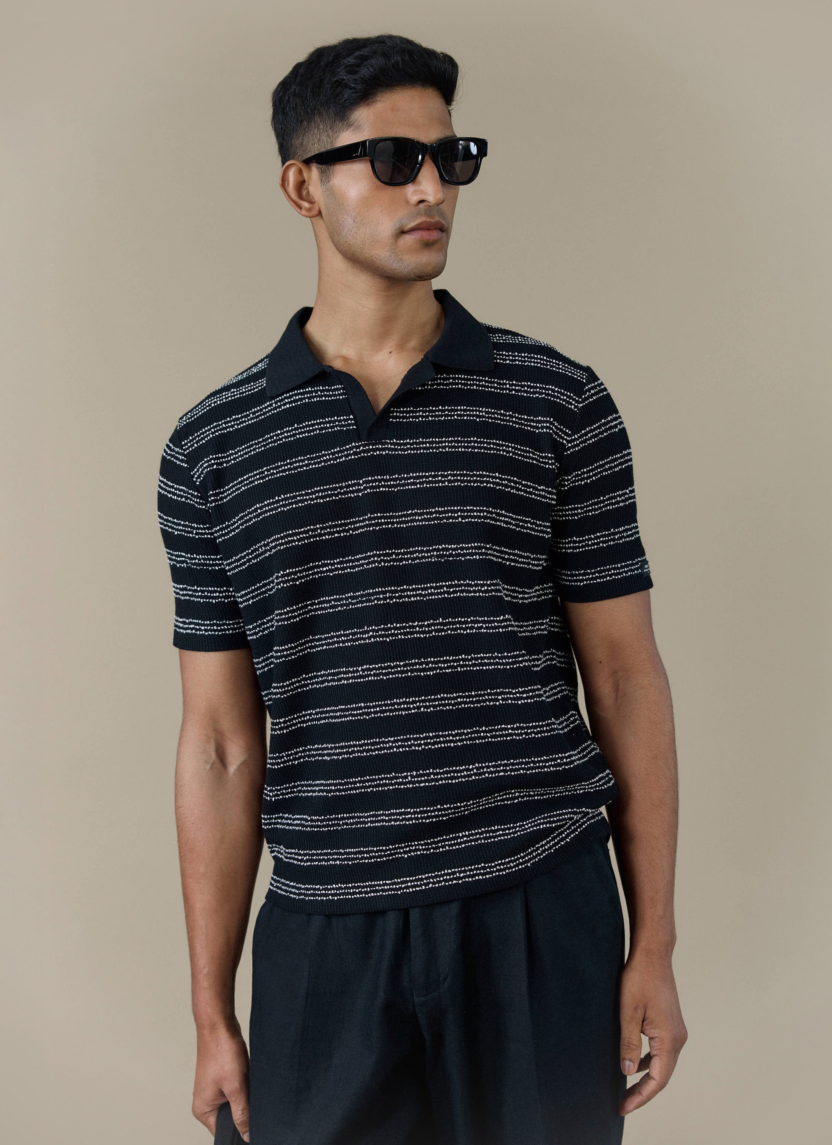 Laurent Polo | Cotton | Black Stripe - Image 4