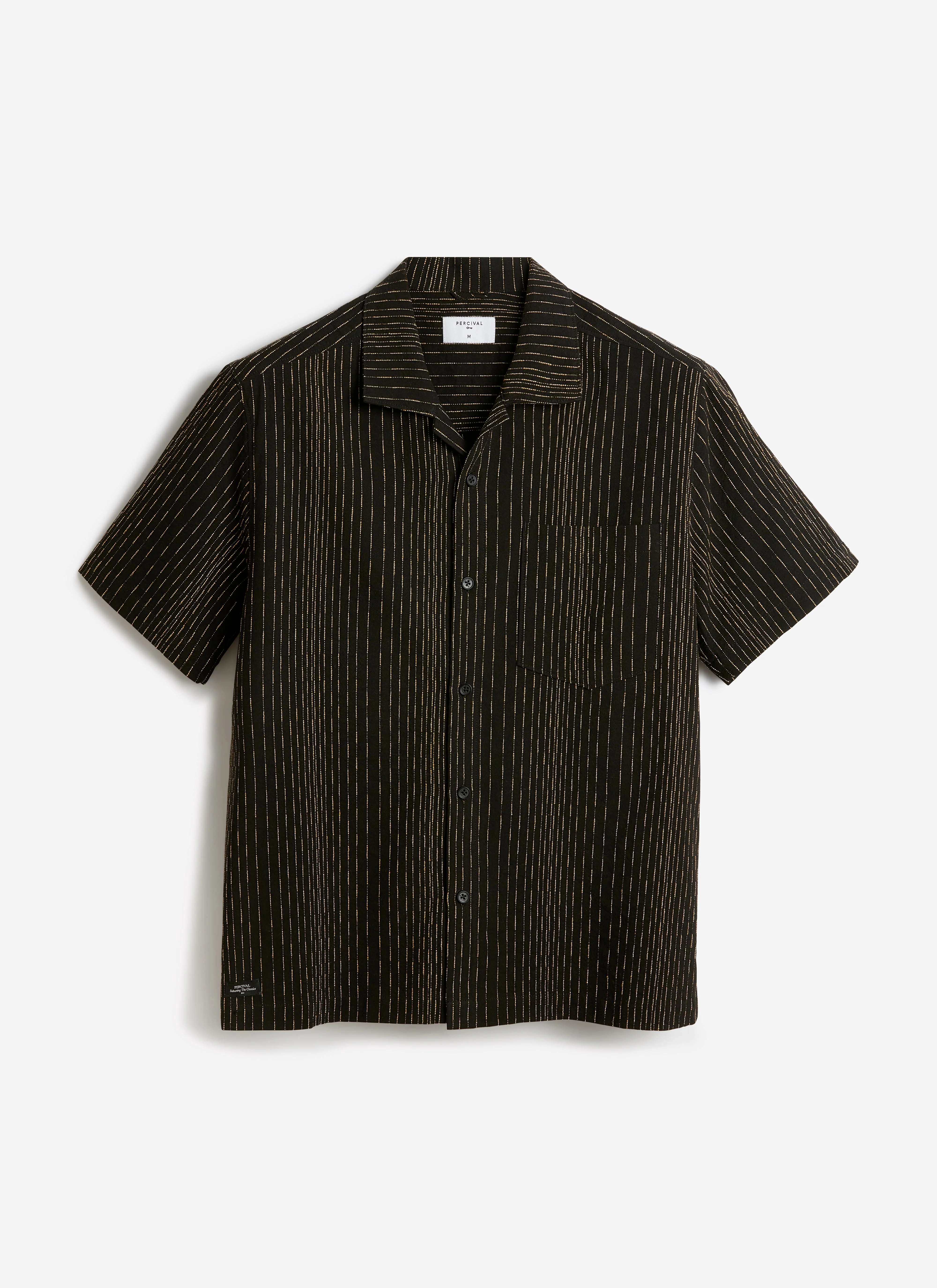 Leland Cuban Shirt | Cotton | Black - Image 5