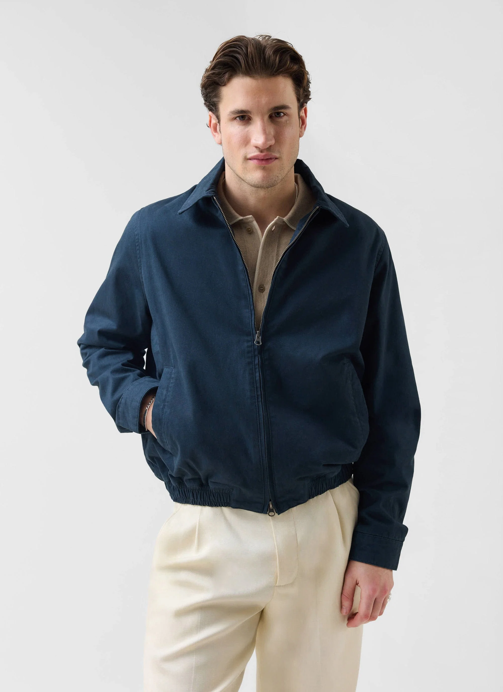 Leo Harrington Jacket | Cotton | Navy - Image 4