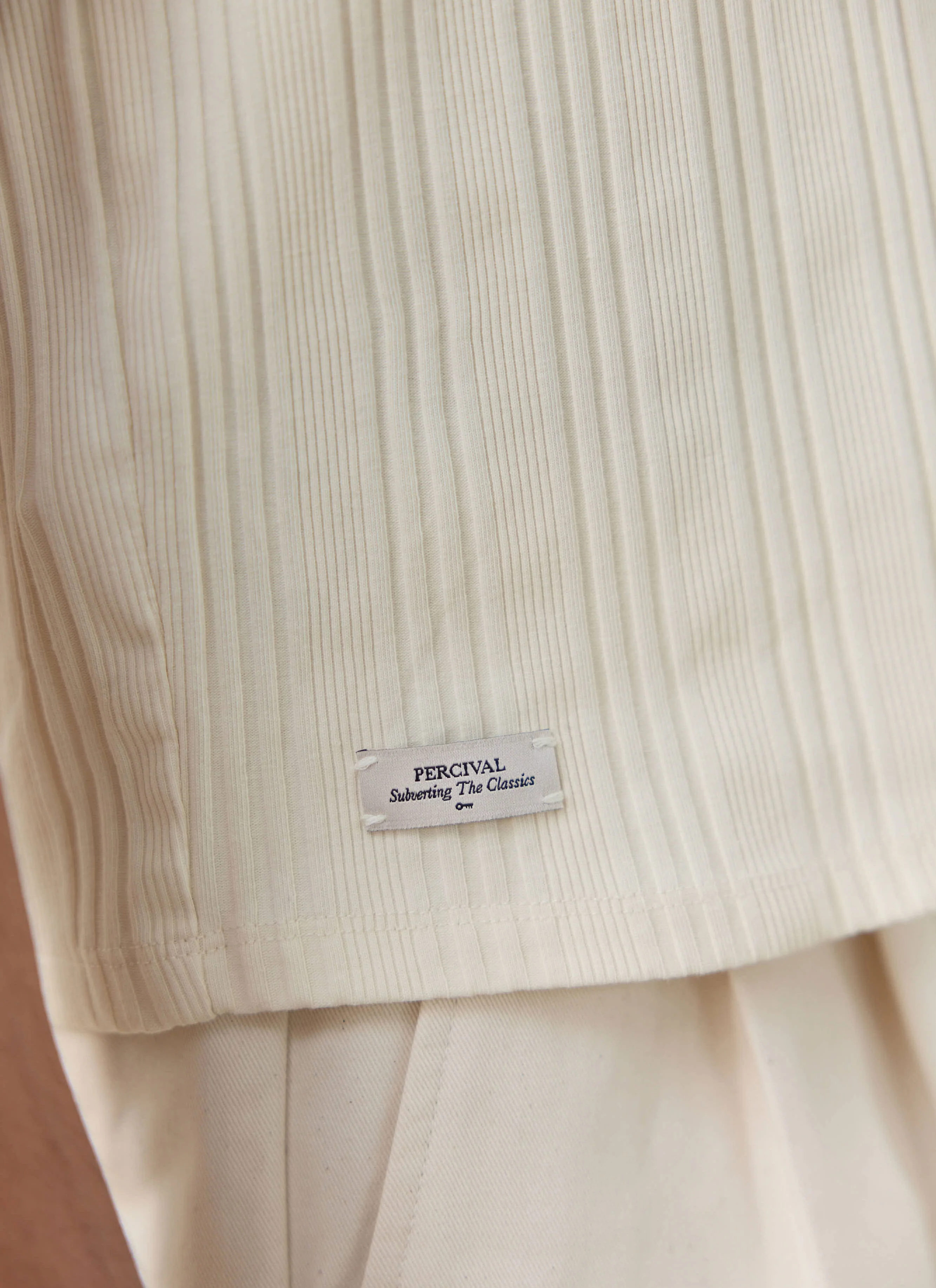 Leon Ribbed Vest | Cotton | Cream - Image 3