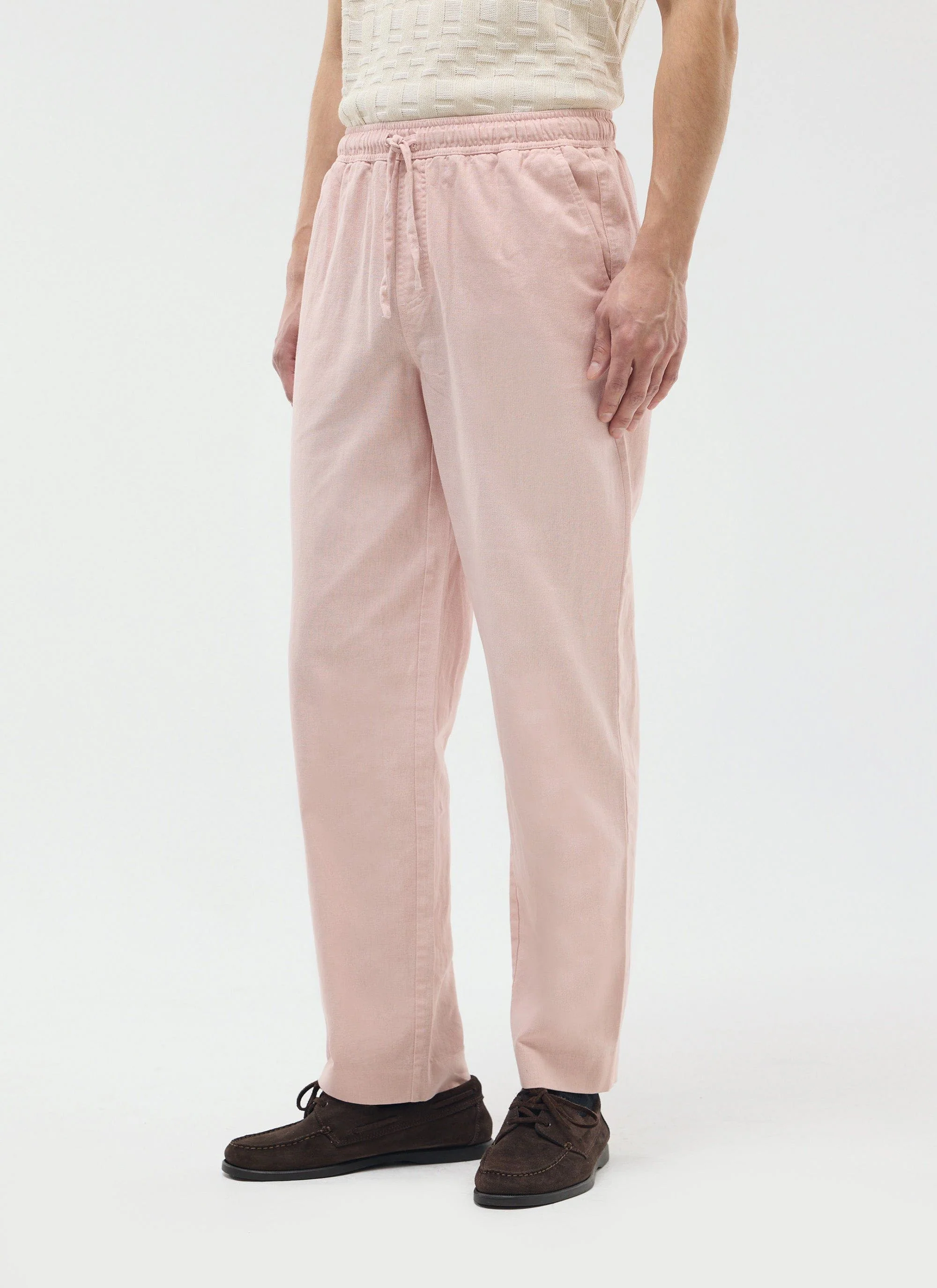Everyday Trousers | Linen | Light Pink - Image 3