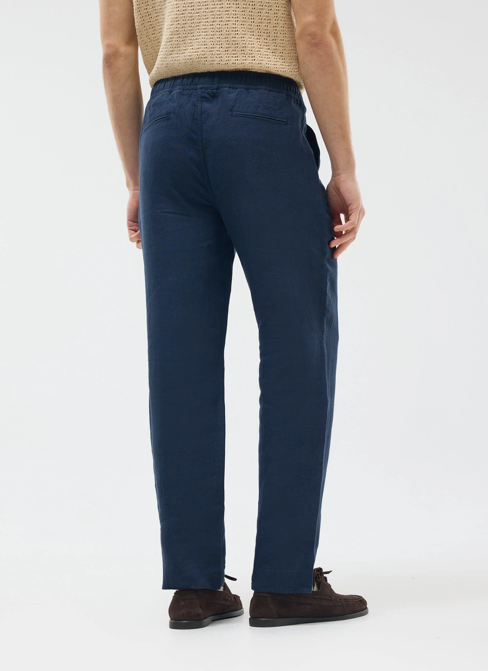 Linen Everyday Trousers | Navy - Image 4