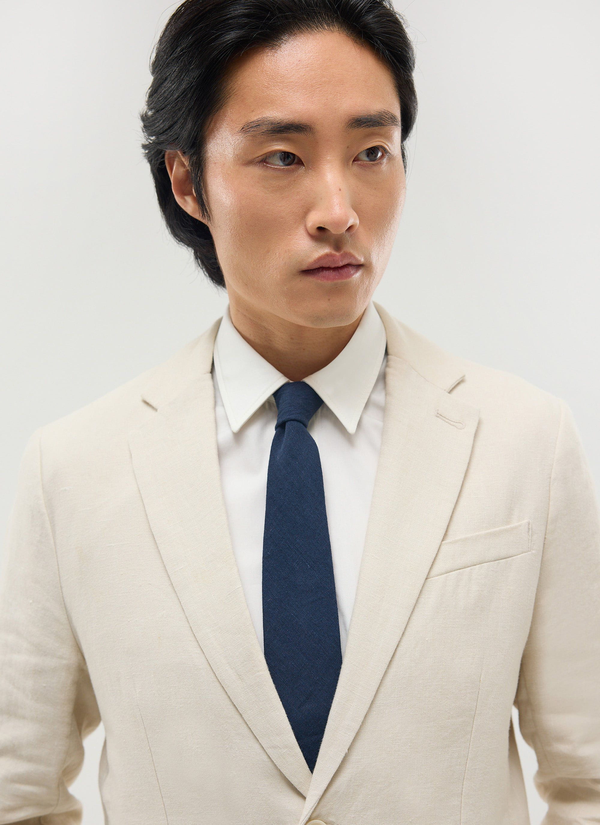 Linen Tie | Navy - Image 5