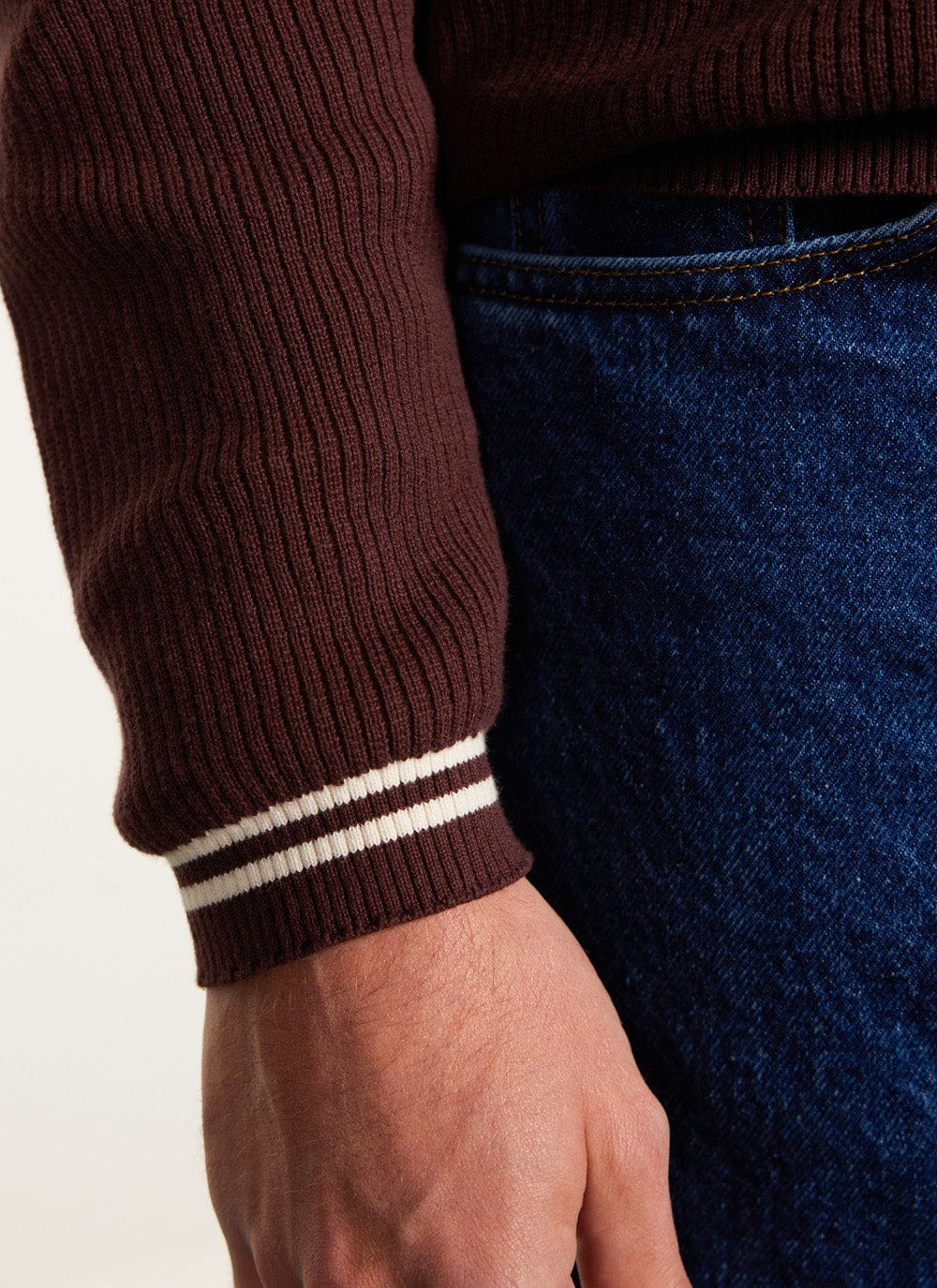 Pablo Cotton Knitted Shirt | Long Sleeve | Espresso - Image 5