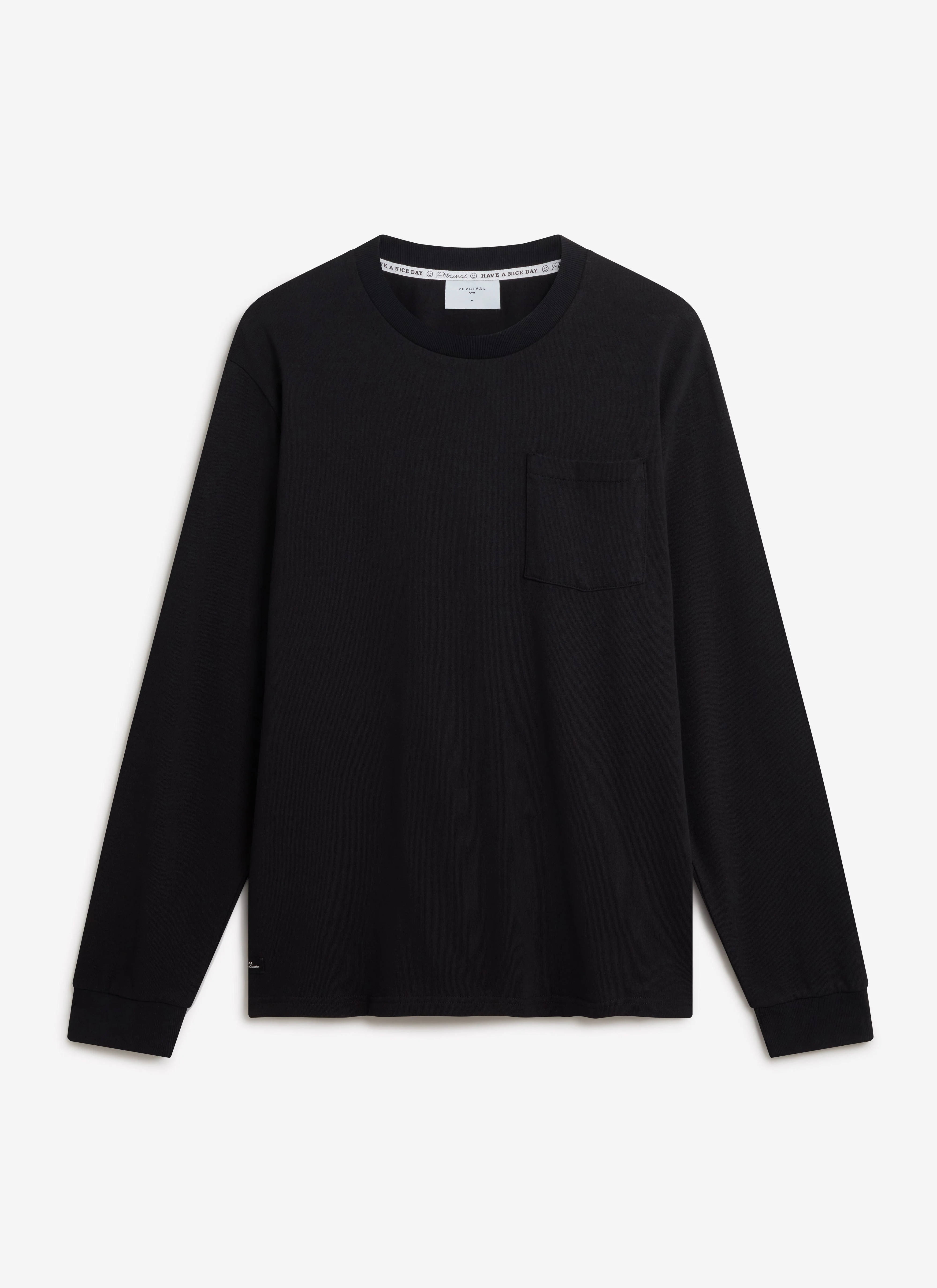 Long Sleeve Pocket T Shirt | Organic Cotton | Black - Image 8