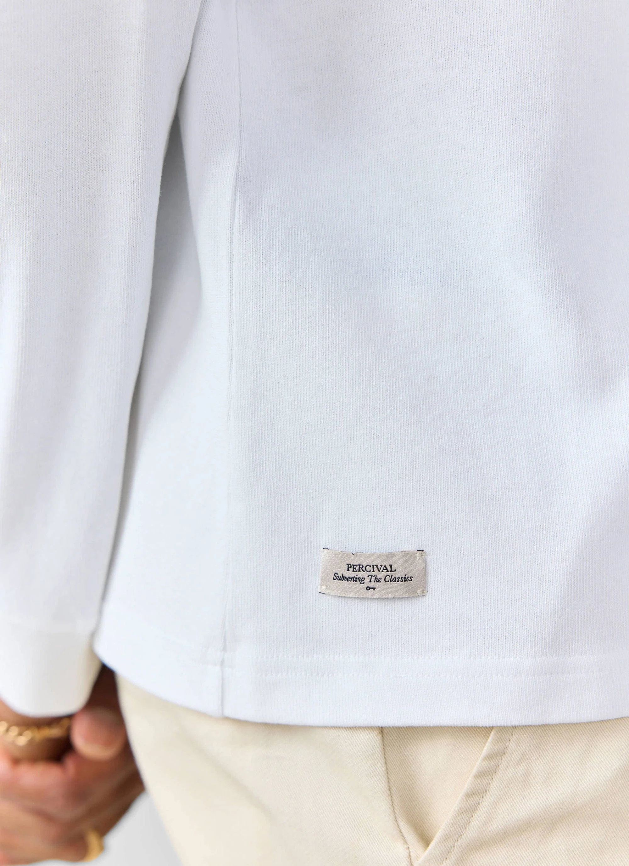 Long Sleeve Pocket T Shirt | Organic Cotton | White - Image 3