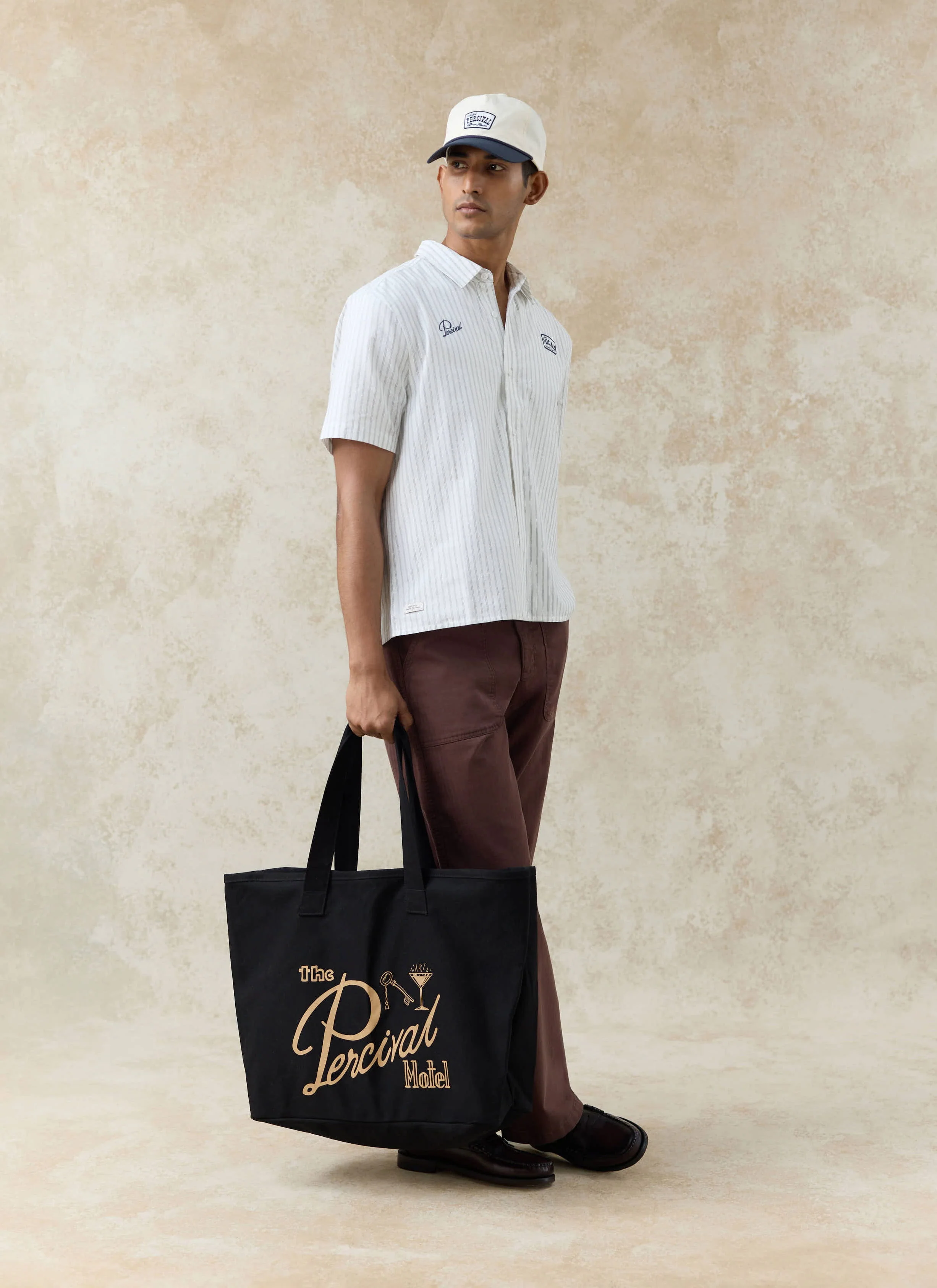 Lucia Embroidered Shirt | Cotton | Cream Stripe - Image 2