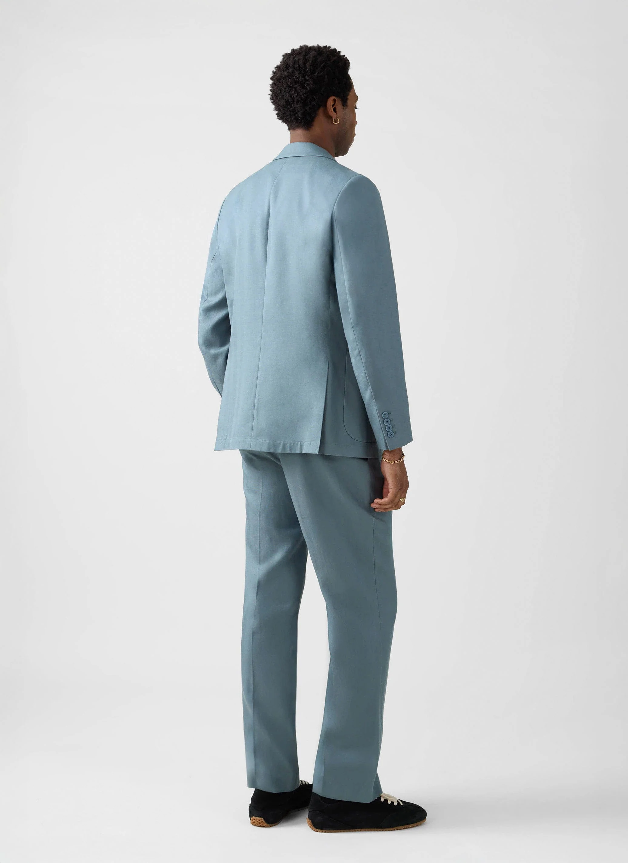 Lyocell Regular Blazer | Slate Blue - Image 4