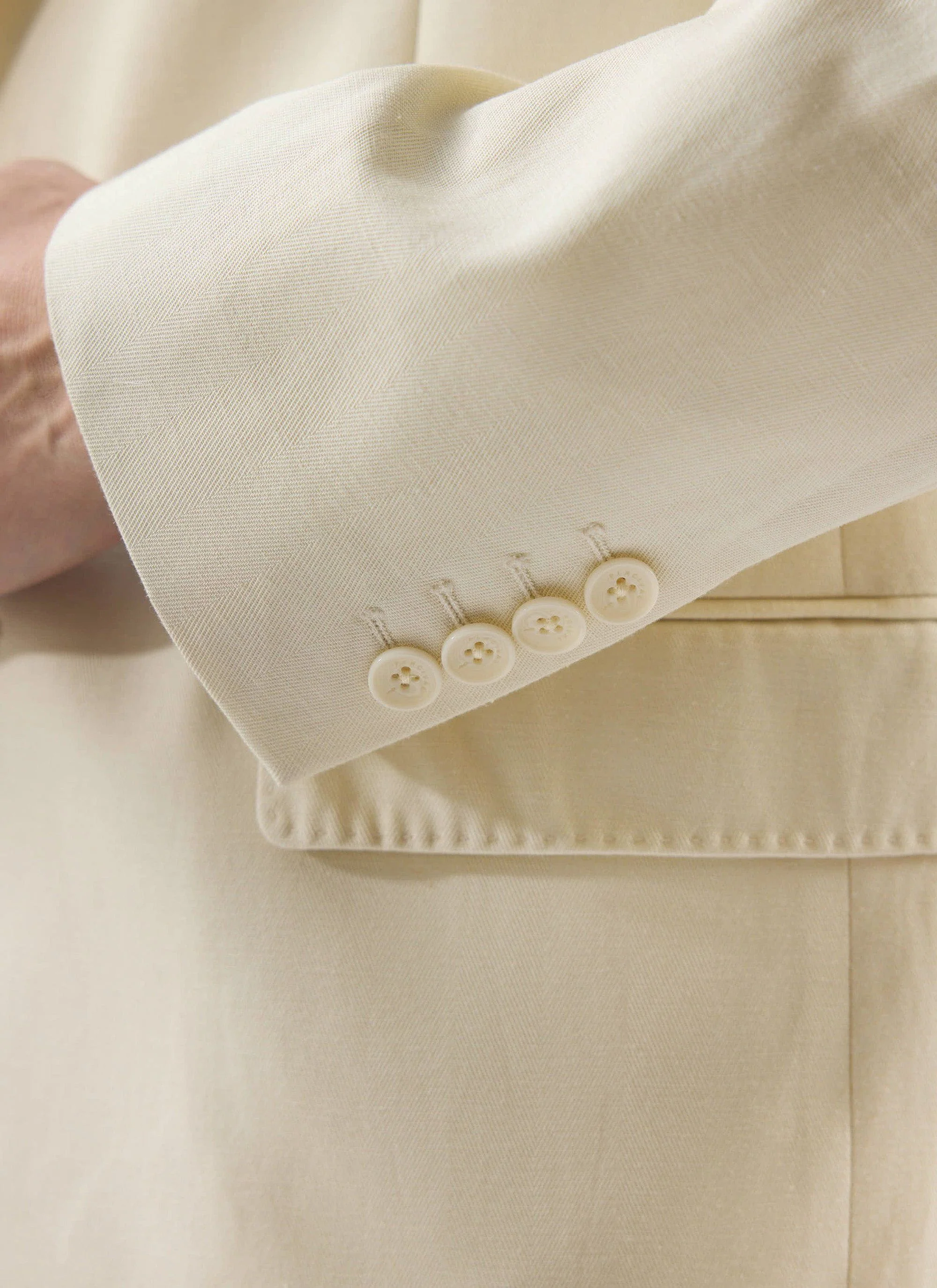 Lyocell Tailored Blazer | Percival x Warren | Cream - Image 6