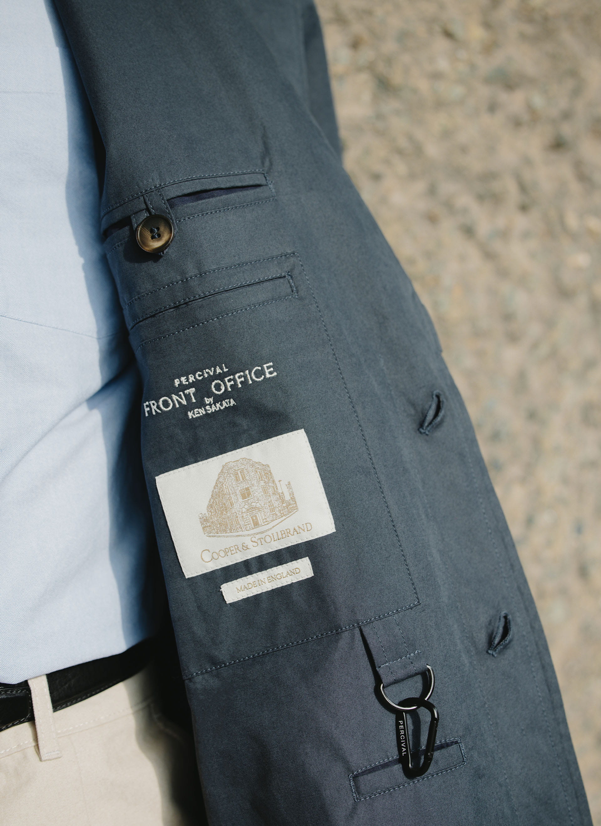 Limited Edition Mac Trench Coat | Percival x Front Office | Navy - Image 11