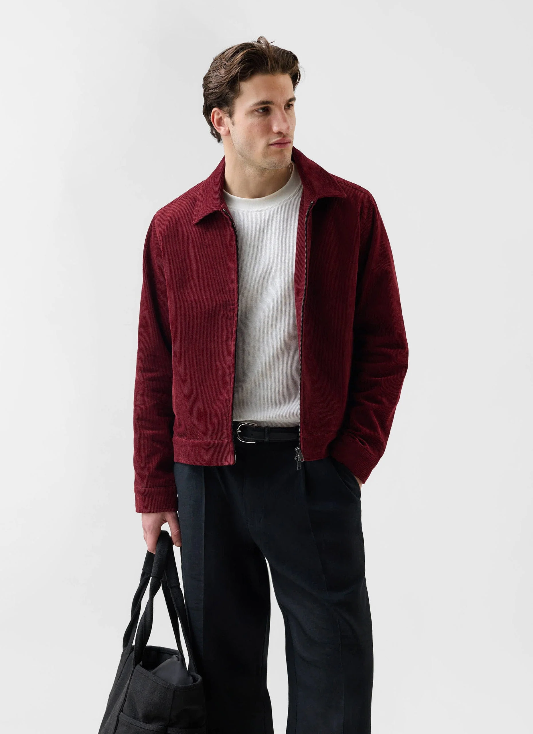 Marcel Cord Jacket | Cotton | Burgundy