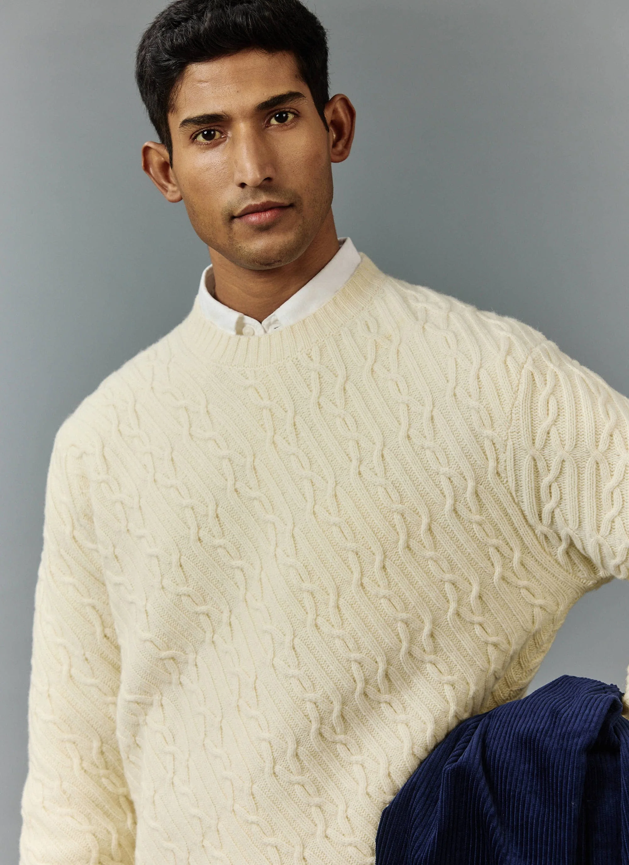 Melville Cable Knit Jumper | Wool | Cream