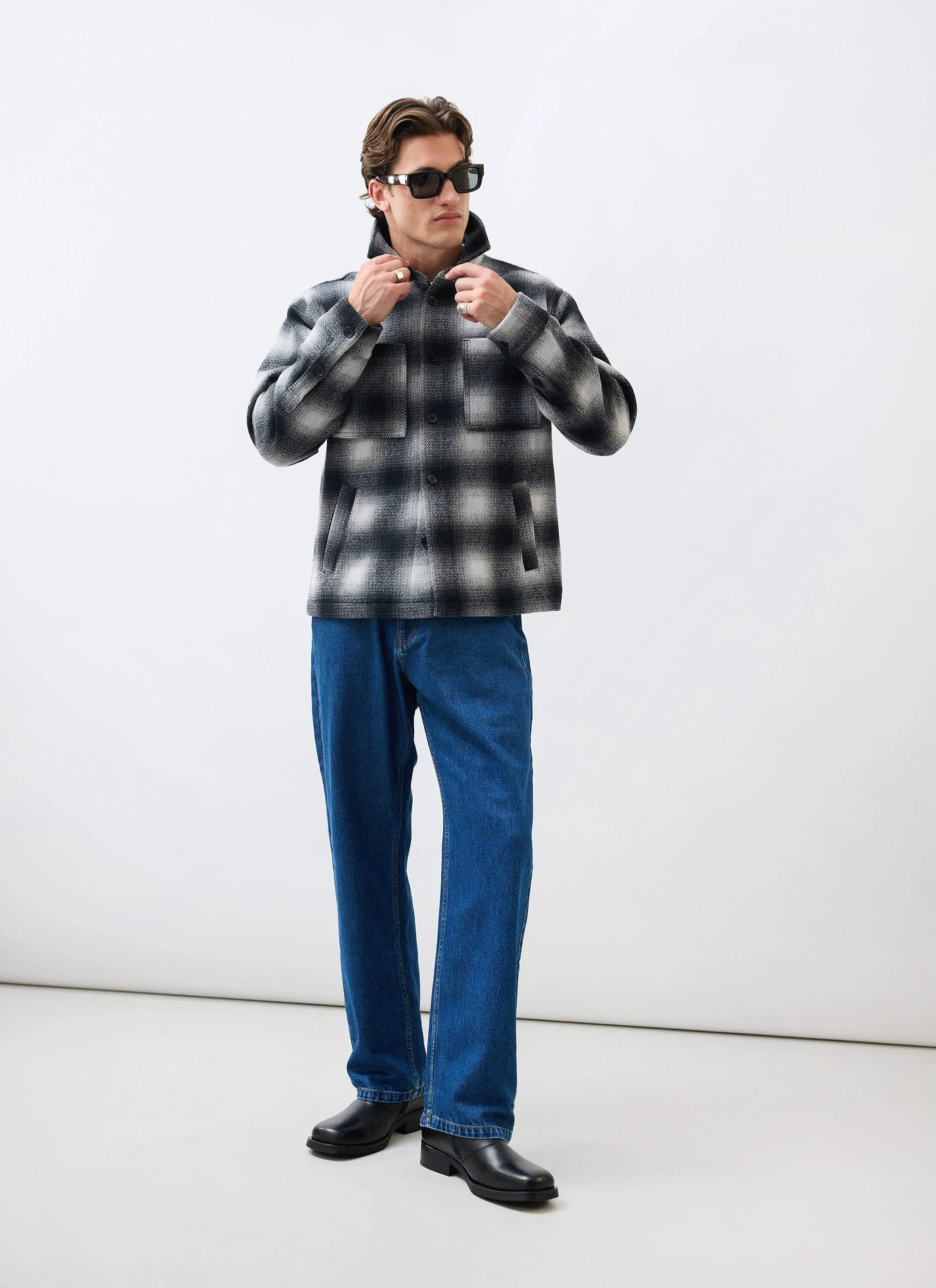 Check Overshirt | Grey - Image 5