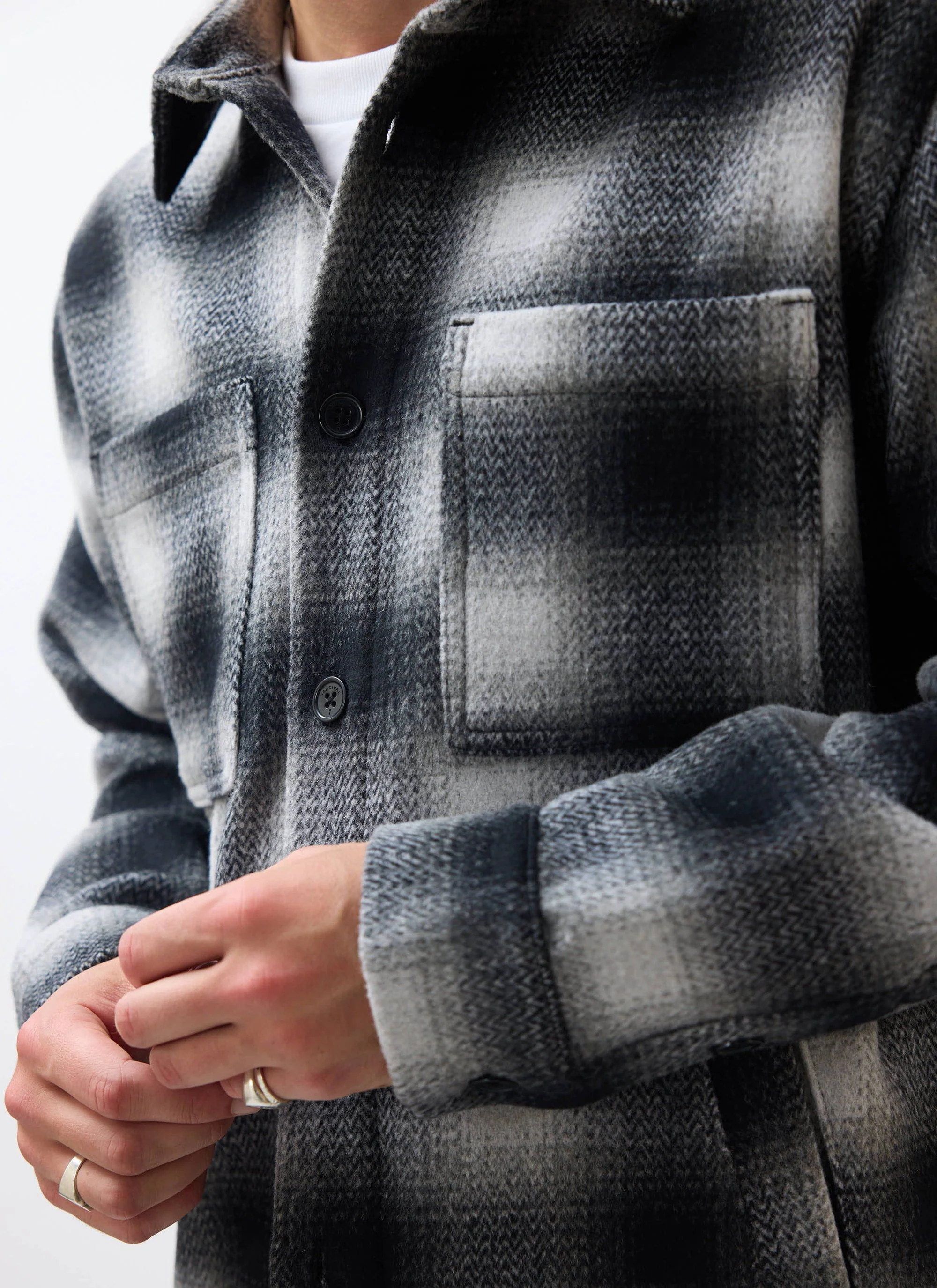 Check Overshirt | Grey - Image 7
