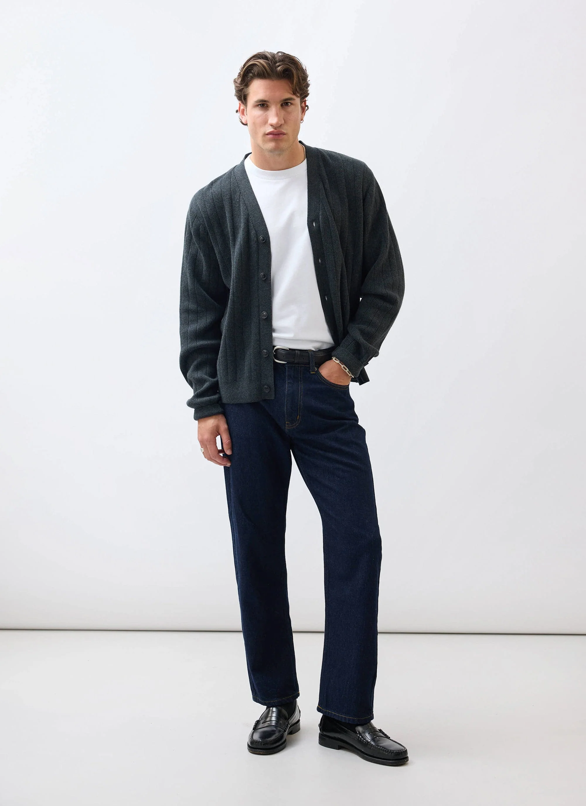 Editor Cardigan | Cotton | Grey - Image 2