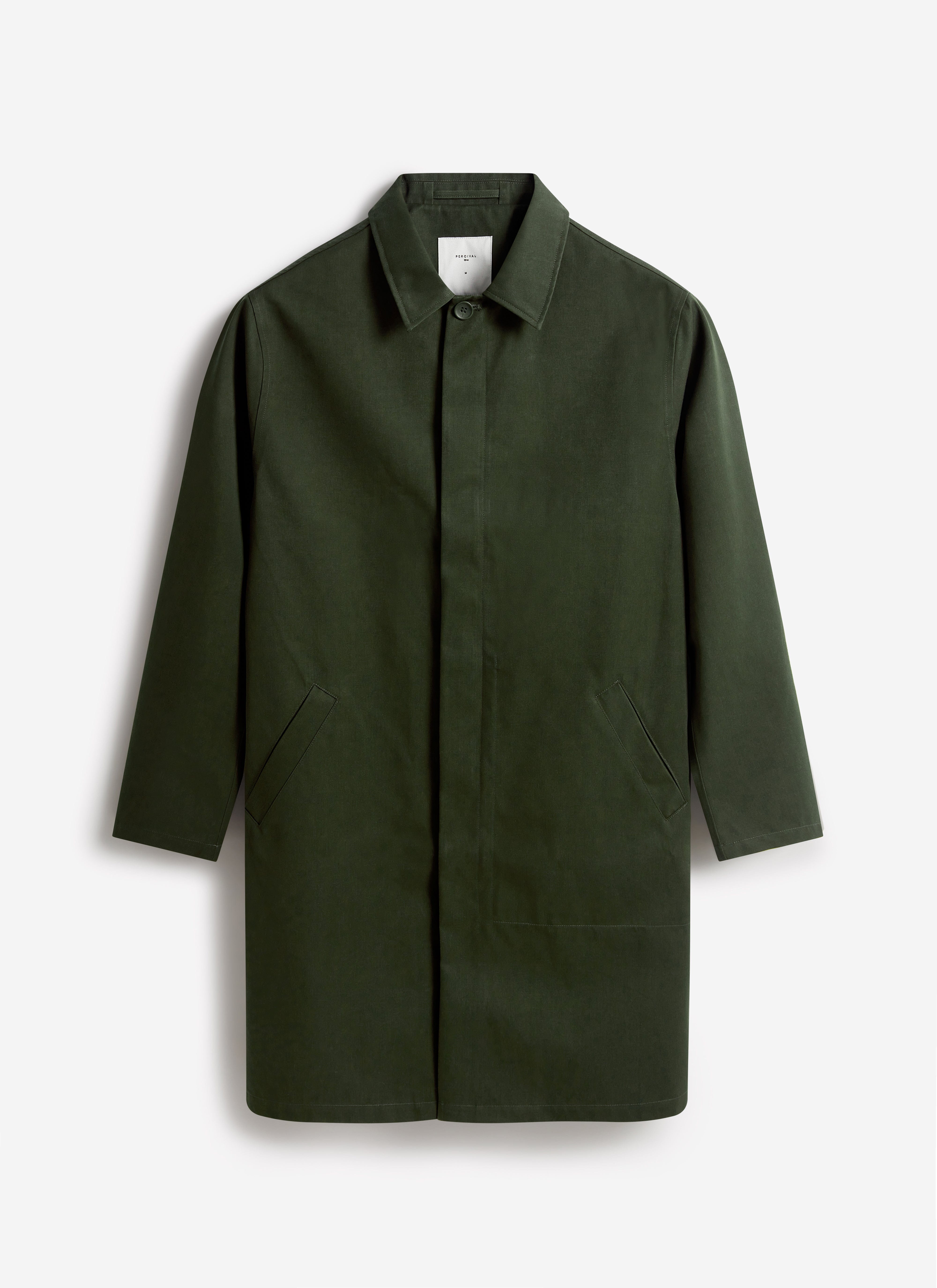 Greyson Long Trench Coat | Waterproof | Forest with Olive - Image 10