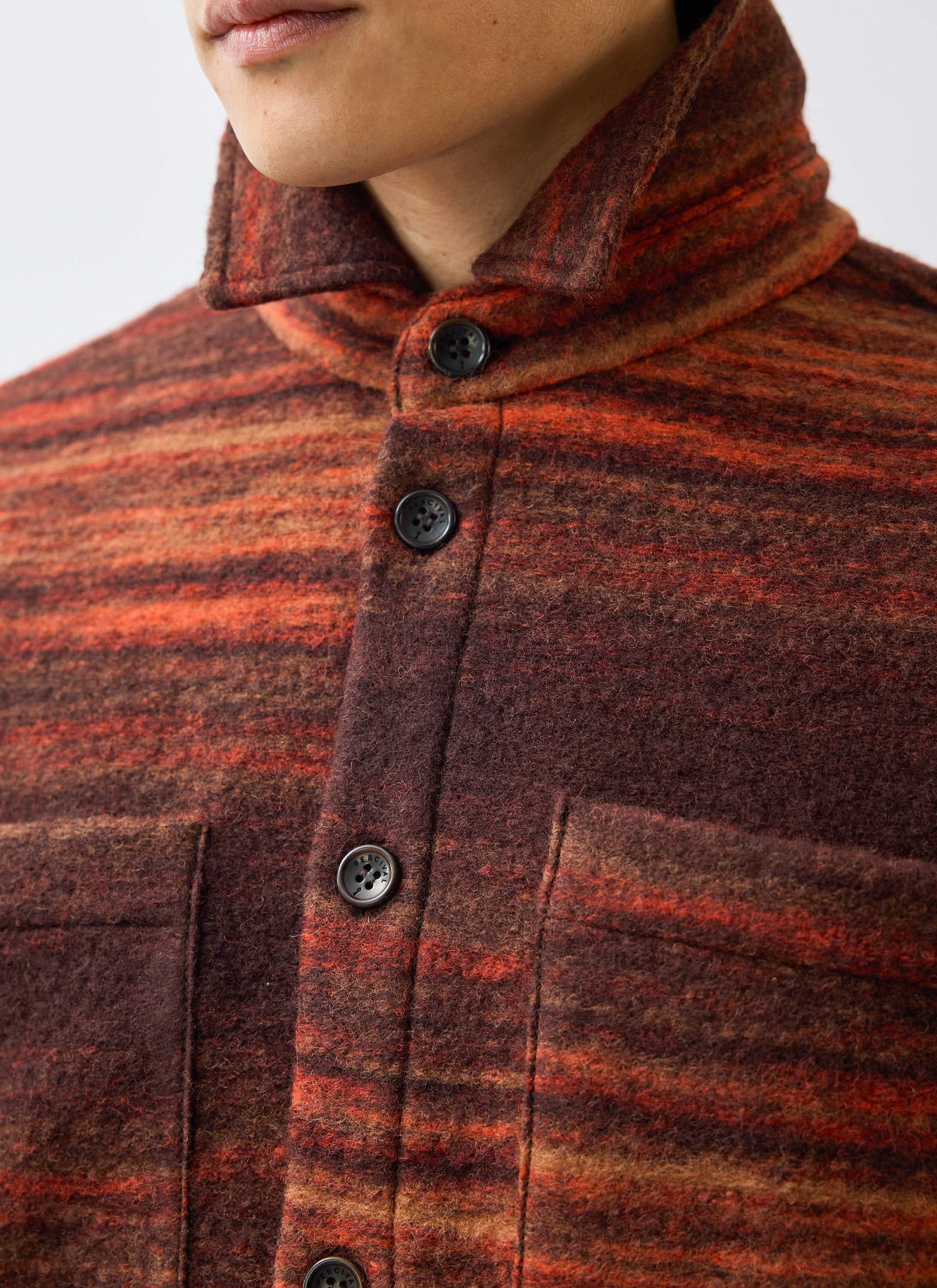 Mississippi Jacquard Overshirt | Boiled Wool | Multi - Image 4