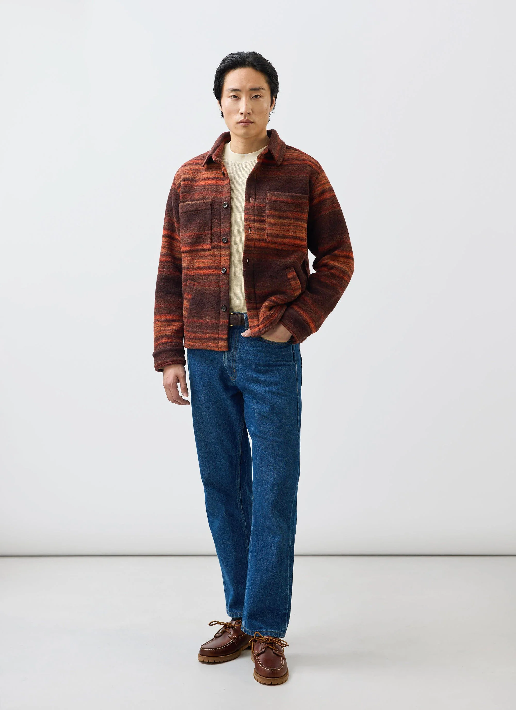 Mississippi Jacquard Overshirt | Boiled Wool | Multi - Image 5