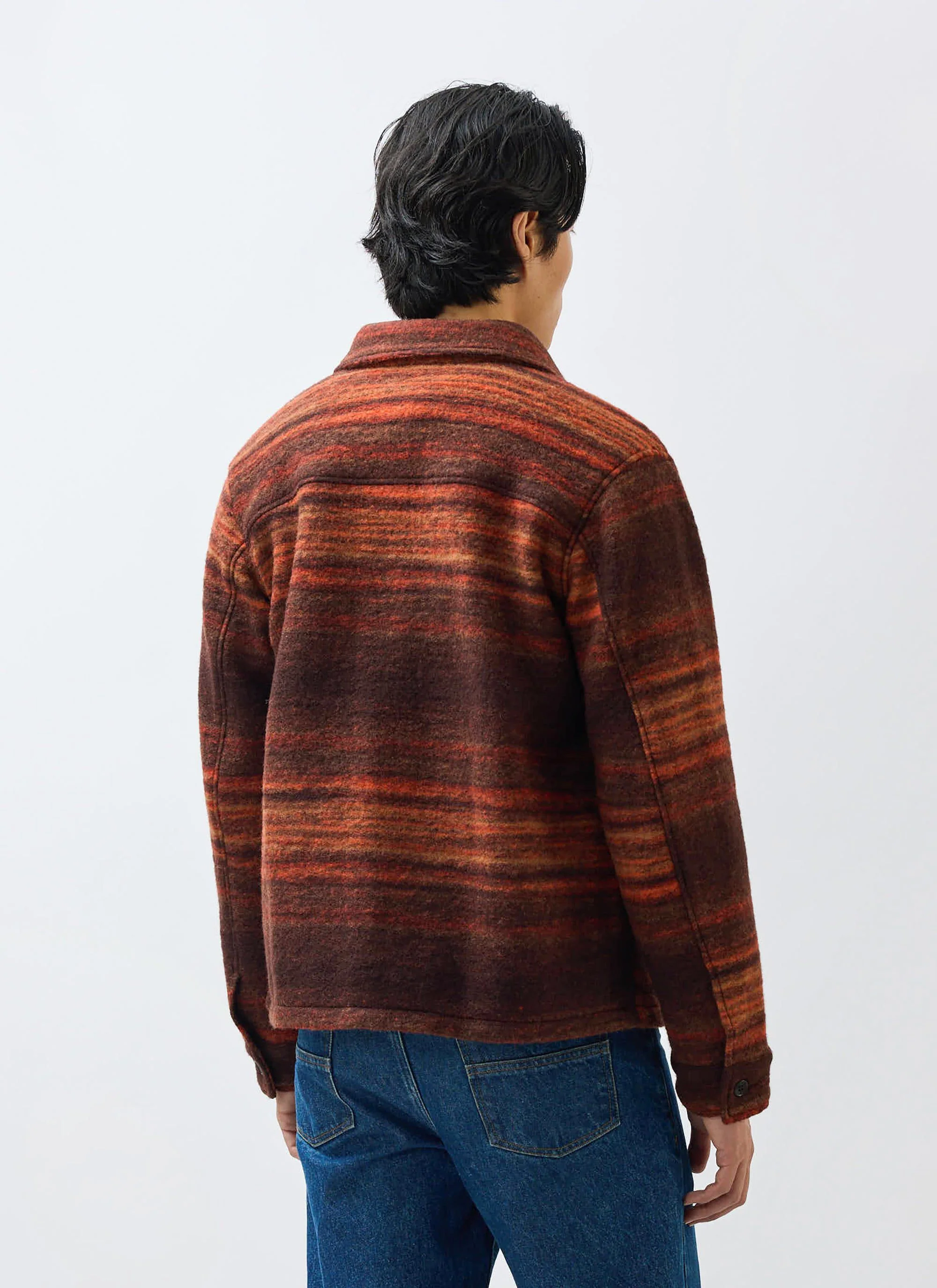 Mississippi Jacquard Overshirt | Boiled Wool | Multi - Image 6