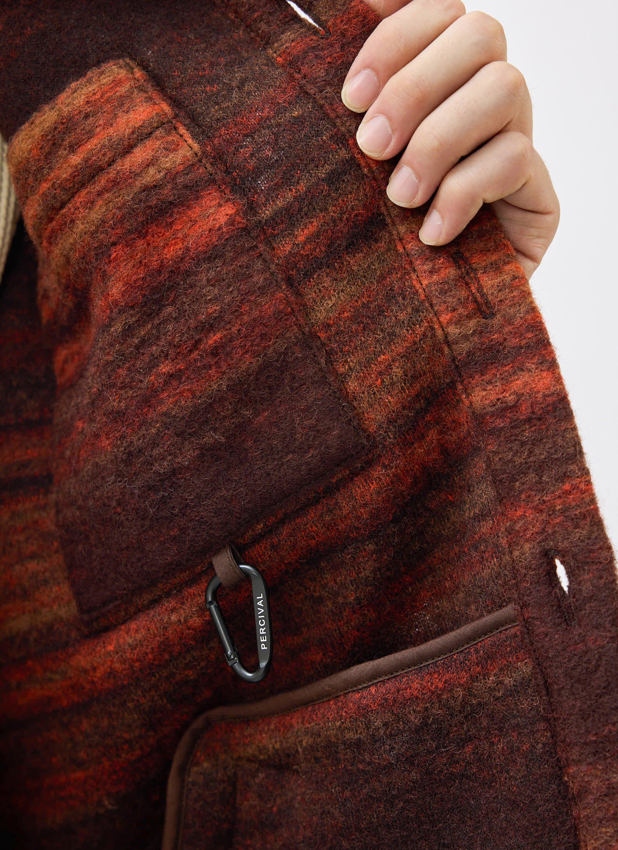 Mississippi Jacquard Overshirt | Boiled Wool | Multi - Image 7