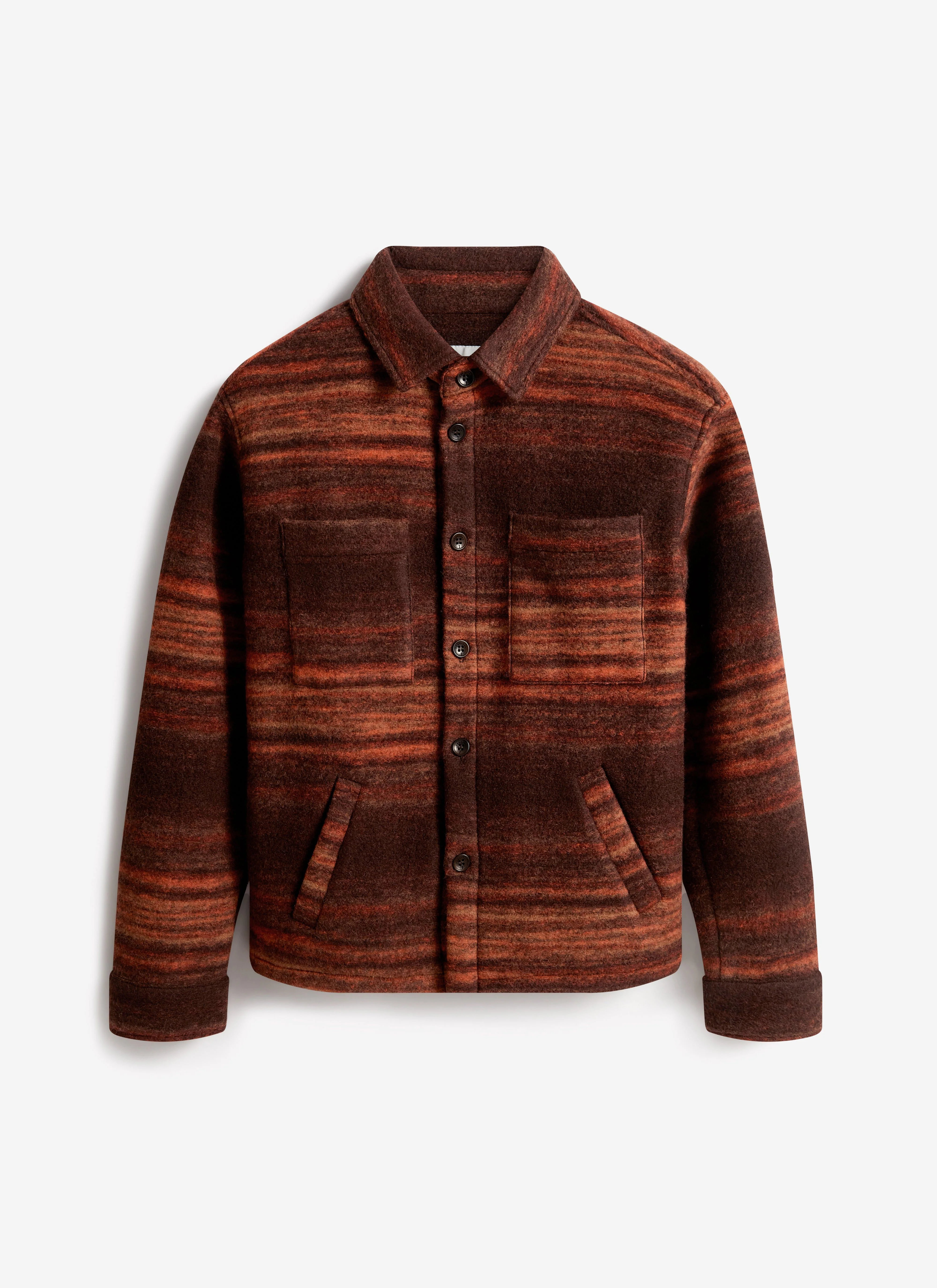 Mississippi Jacquard Overshirt | Boiled Wool | Multi - Image 9