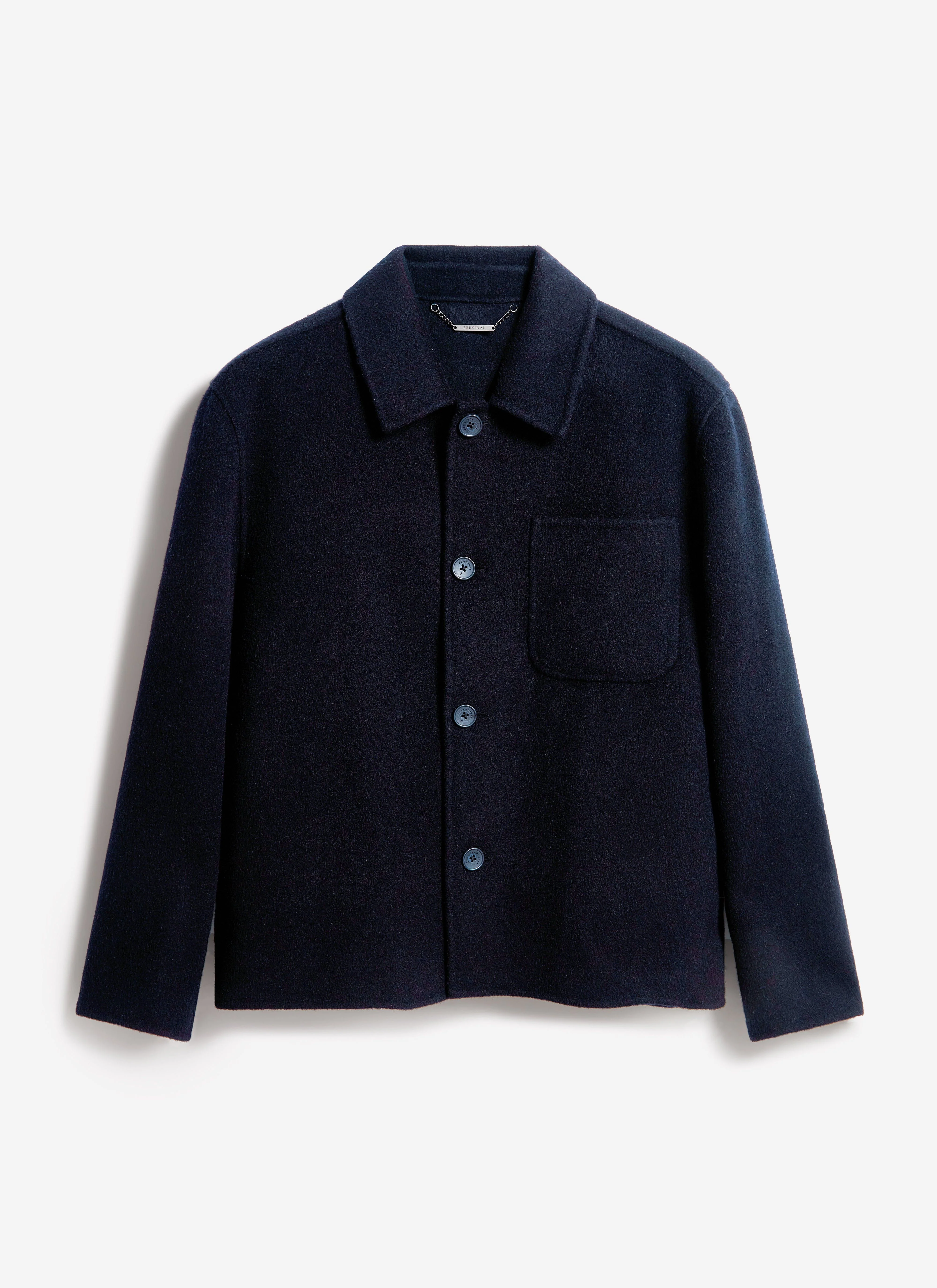 Heavy Wool Overshirt | Navy - Image 8