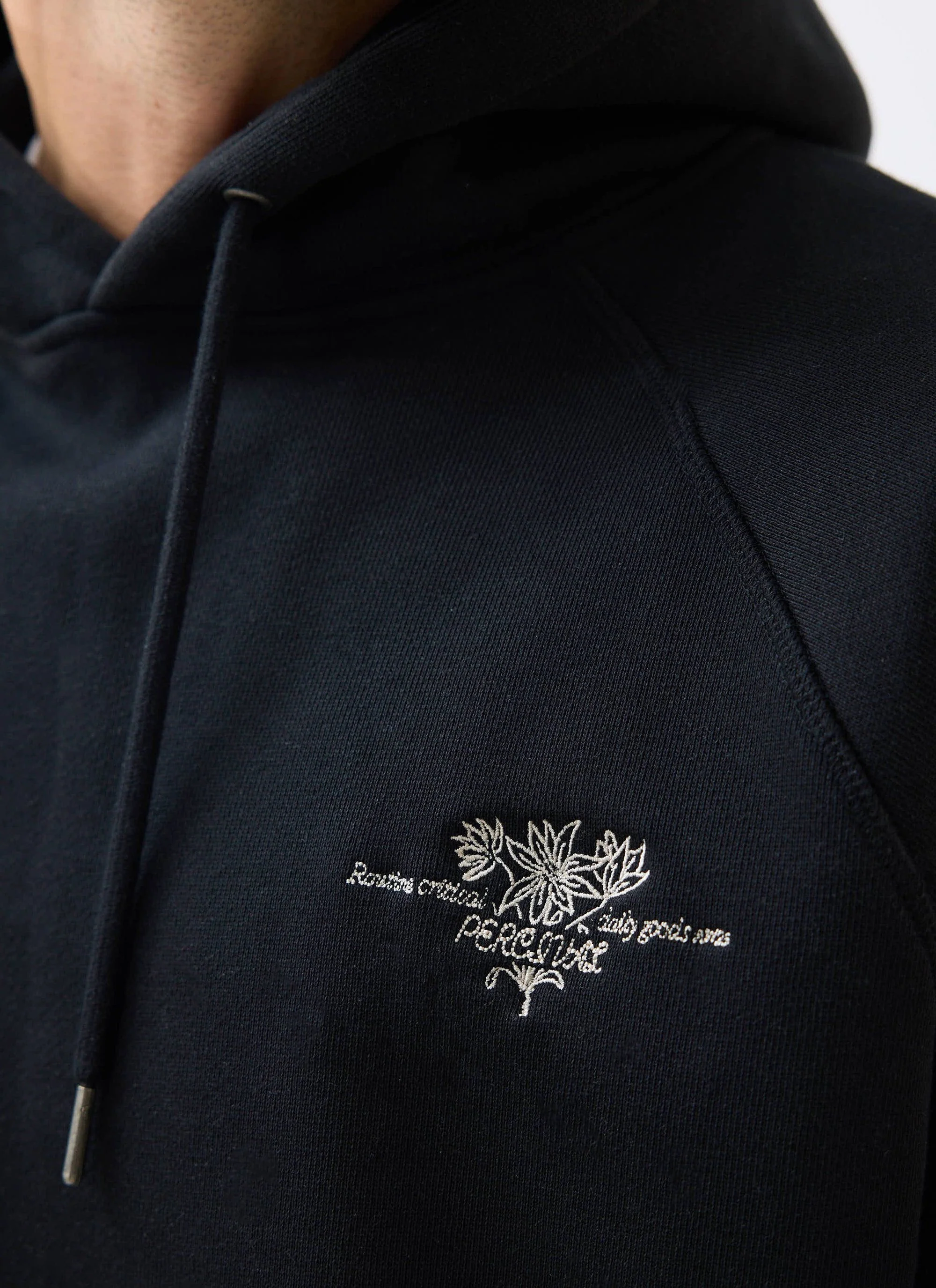 Heritage 90's Raglan Hoodie | Cotton | Black - Image 3