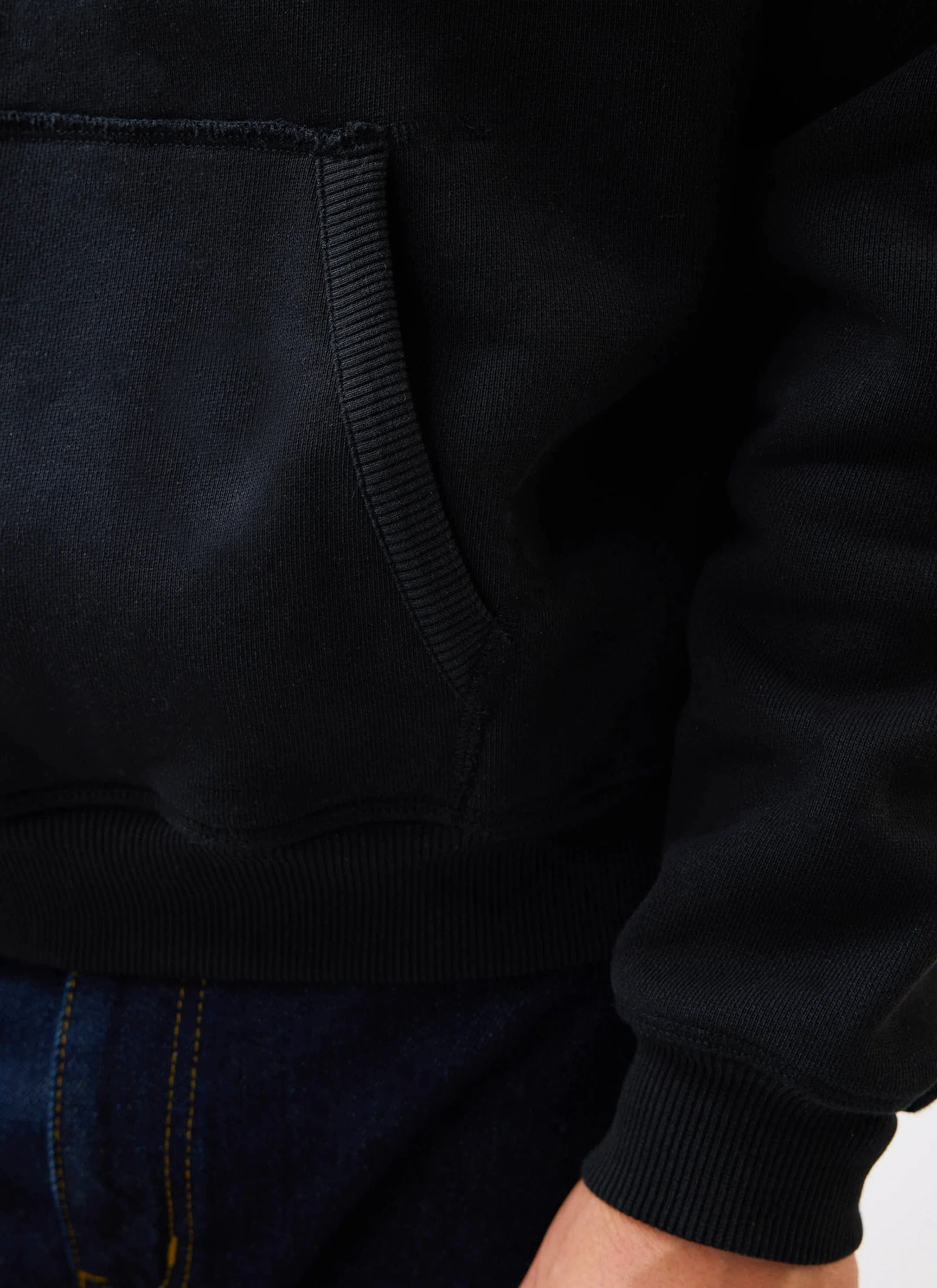 Heritage 90's Raglan Hoodie | Cotton | Black - Image 5
