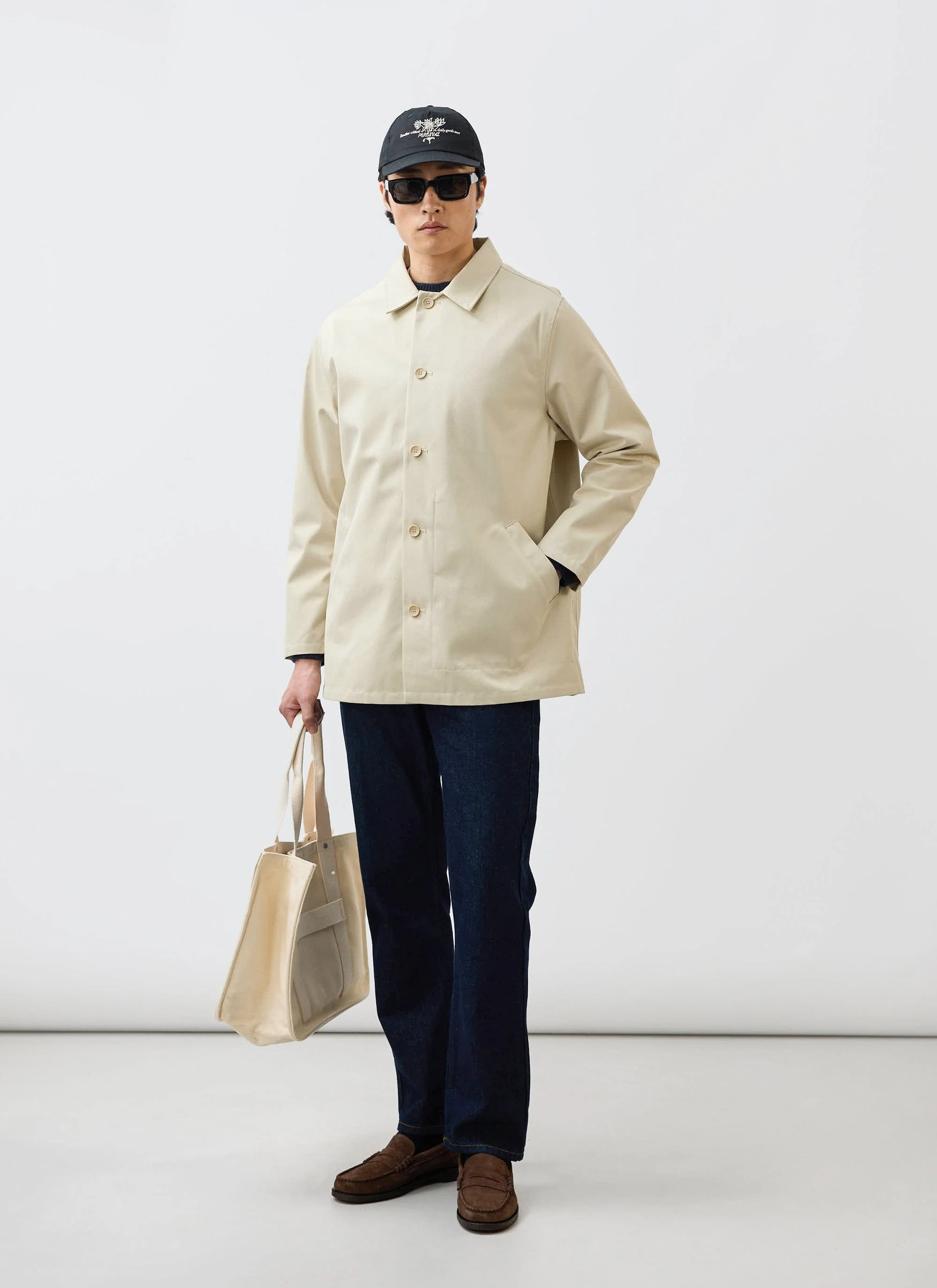 Sherlock Short Trench Coat | Waterproof | Stone with Cinnamon - Image 5