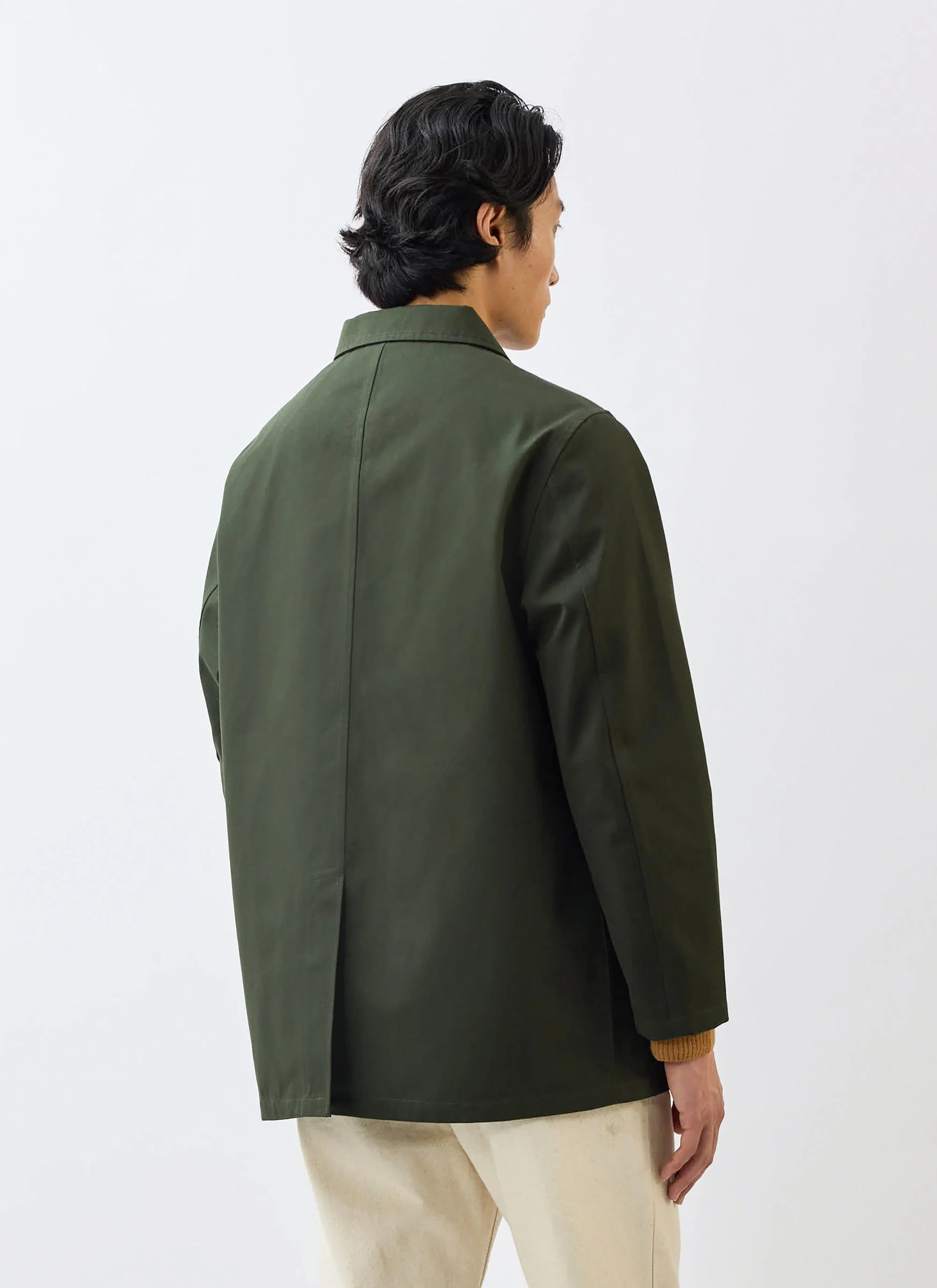 Sherlock Short Trench Coat | Waterproof | Forest with Check - Image 8