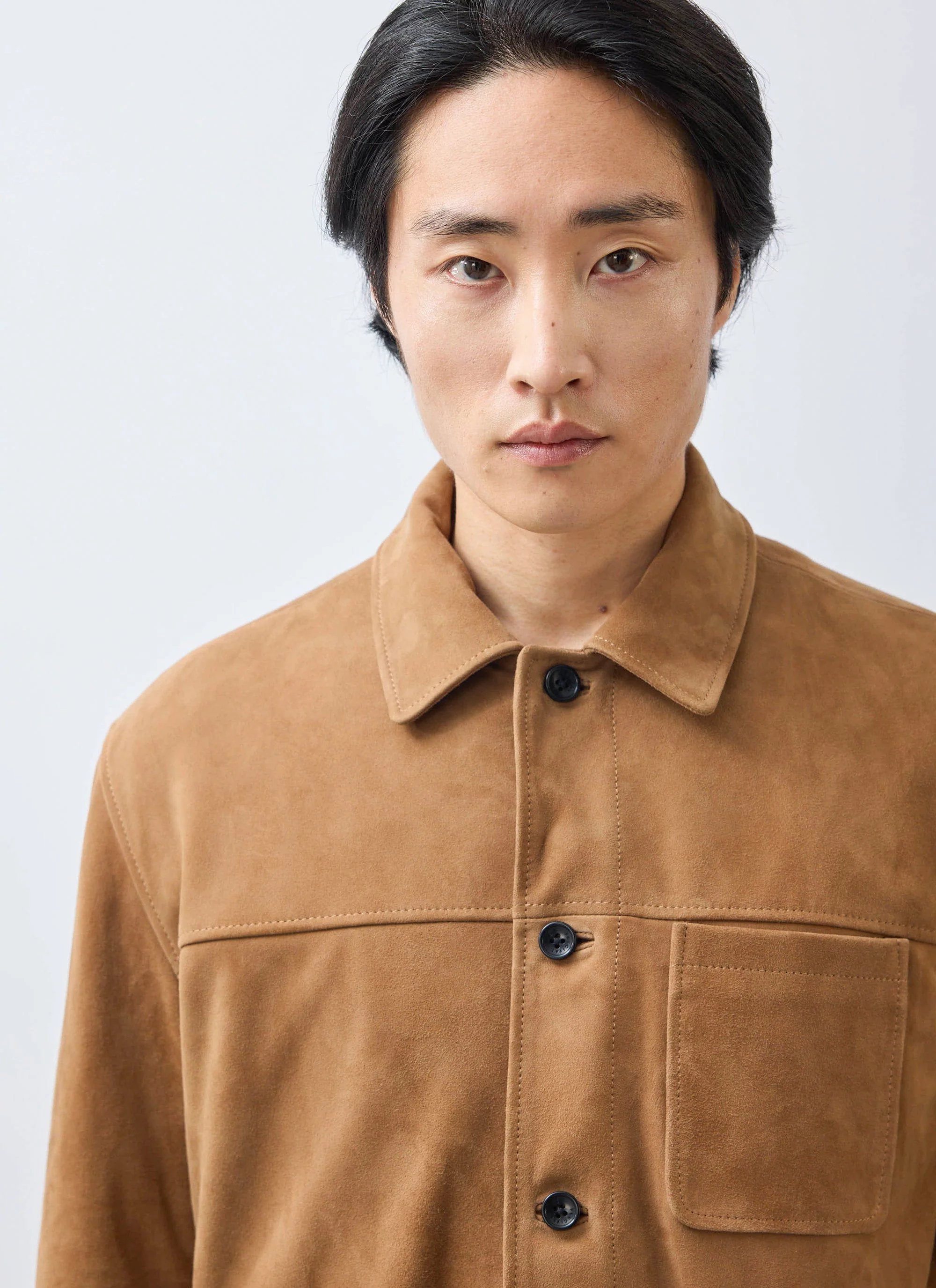 Afterward Suede Chore Jacket | Tan - Image 3
