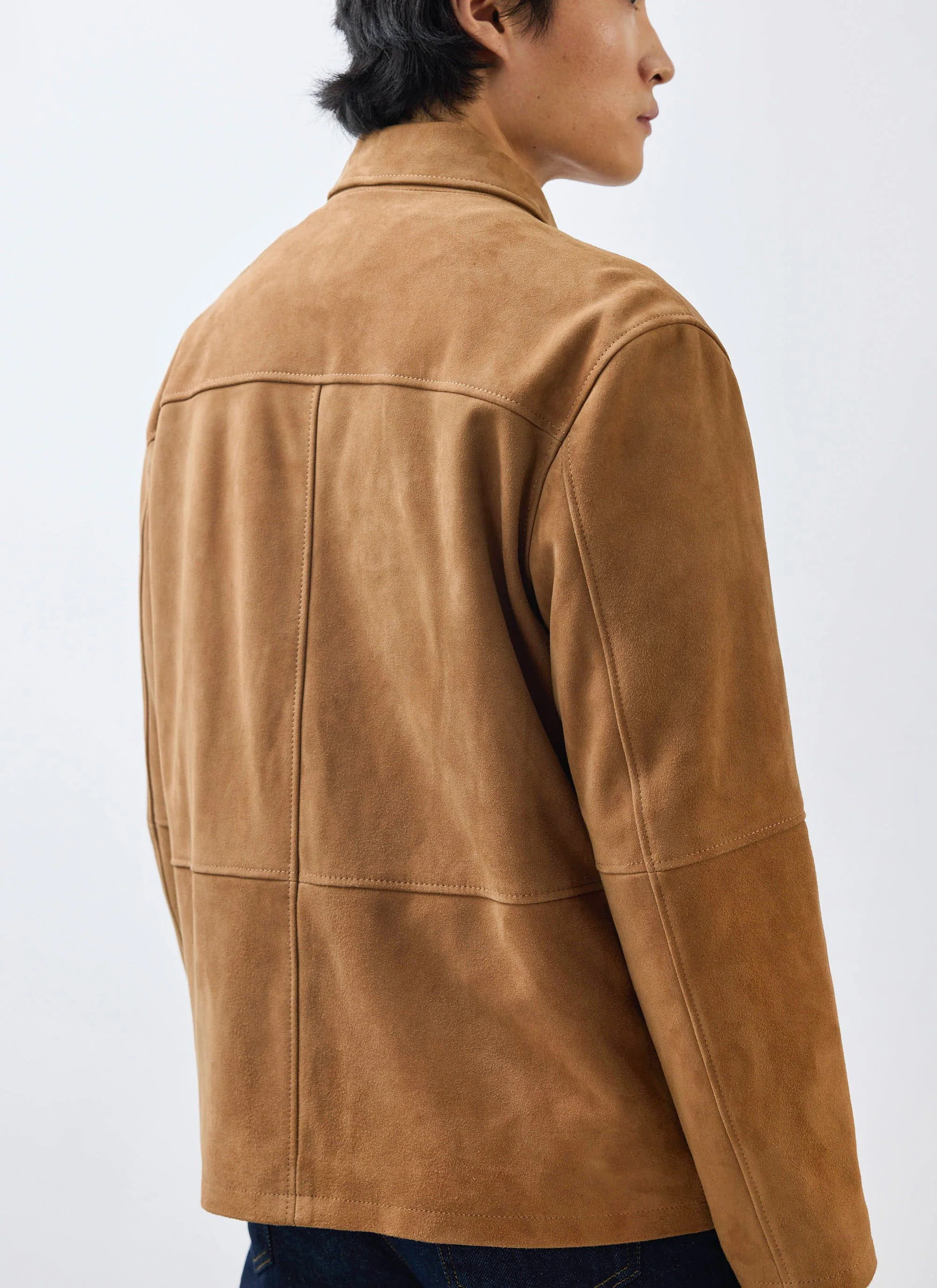 Afterward Suede Chore Jacket | Tan - Image 5
