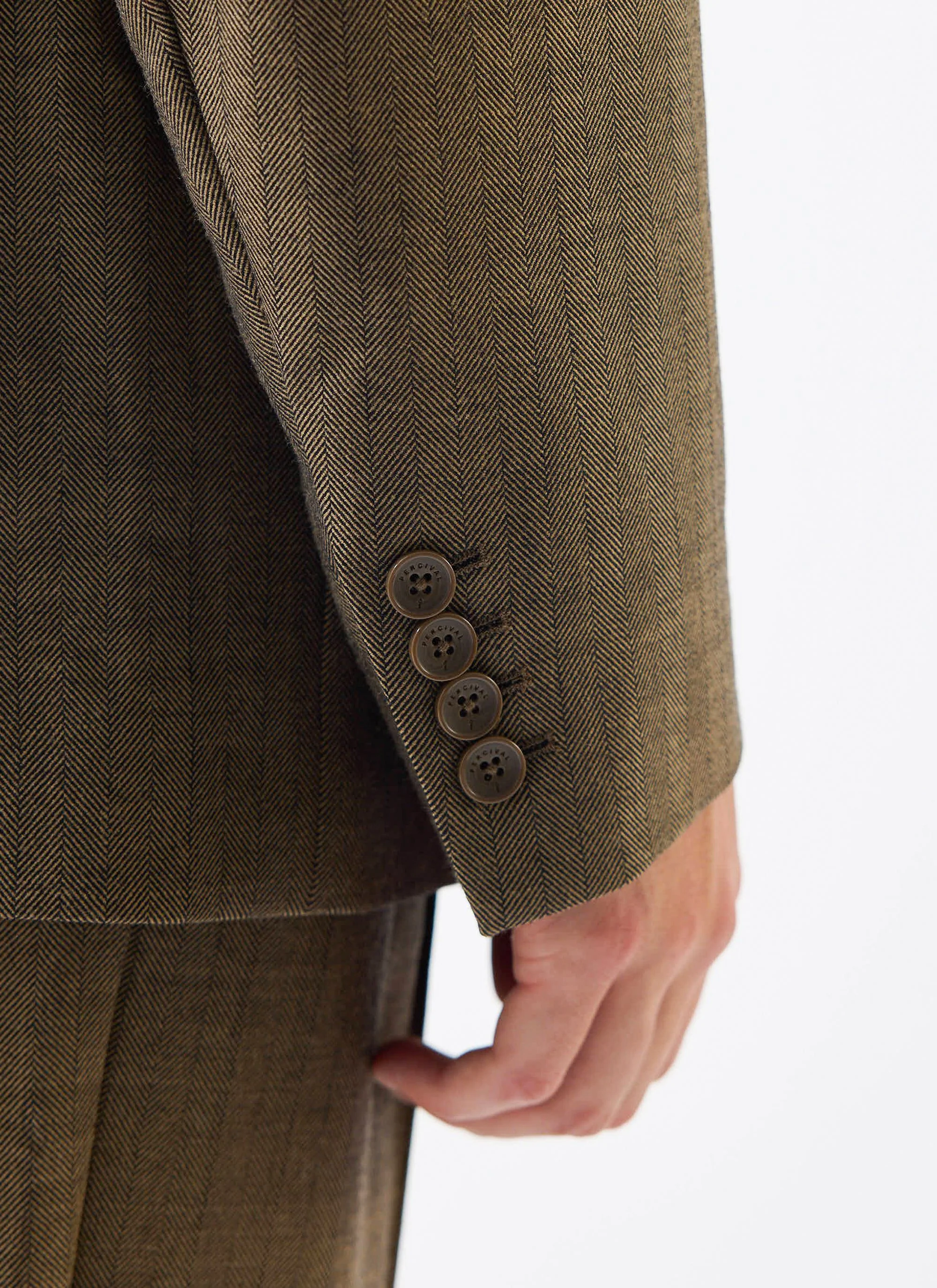 Grounds Tailored Blazer | Herringbone Wool | Oak - Image 7