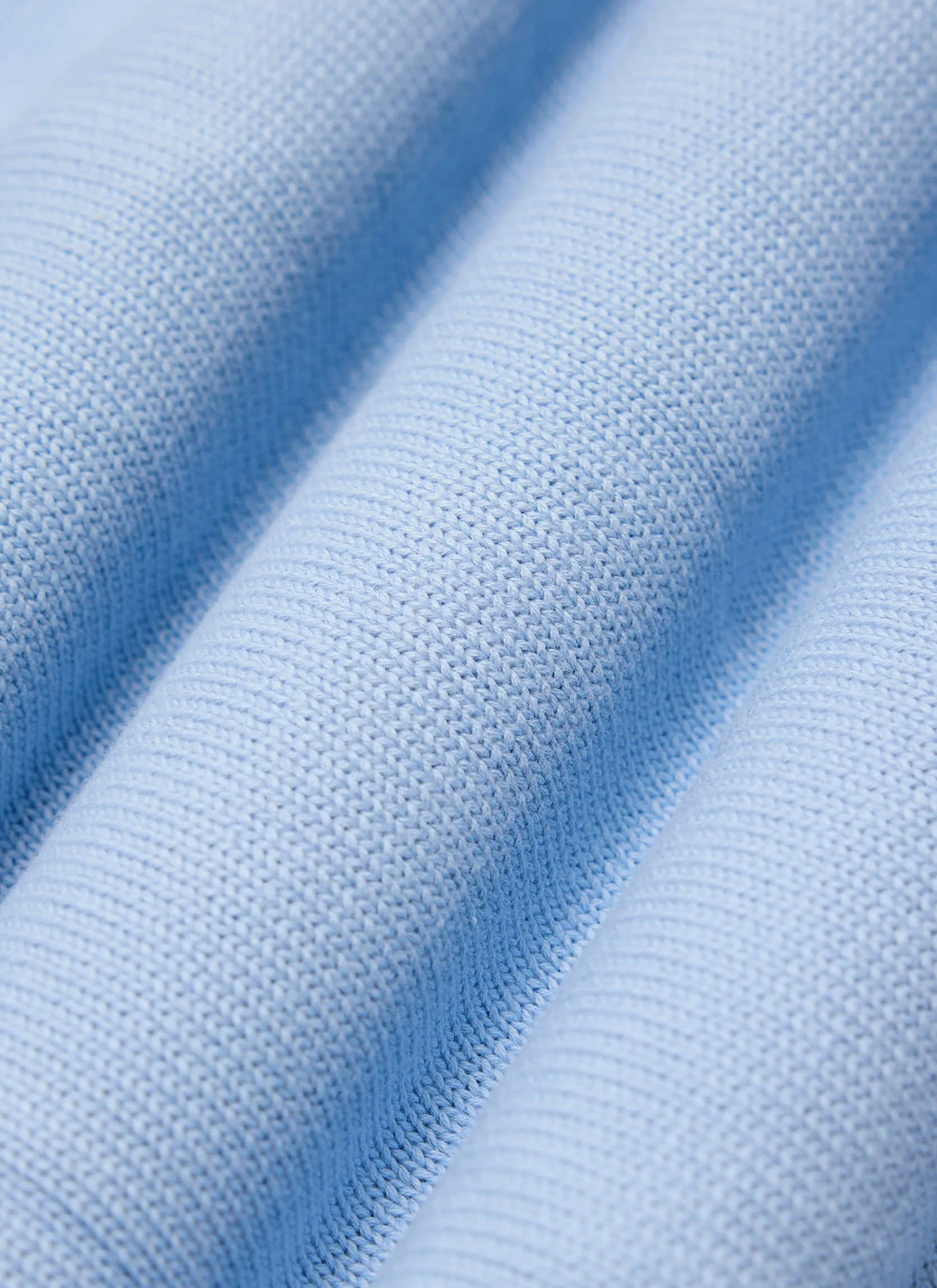 Verso Short Sleeve Knitted Shirt | Cotton | Heather Blue - Image 9