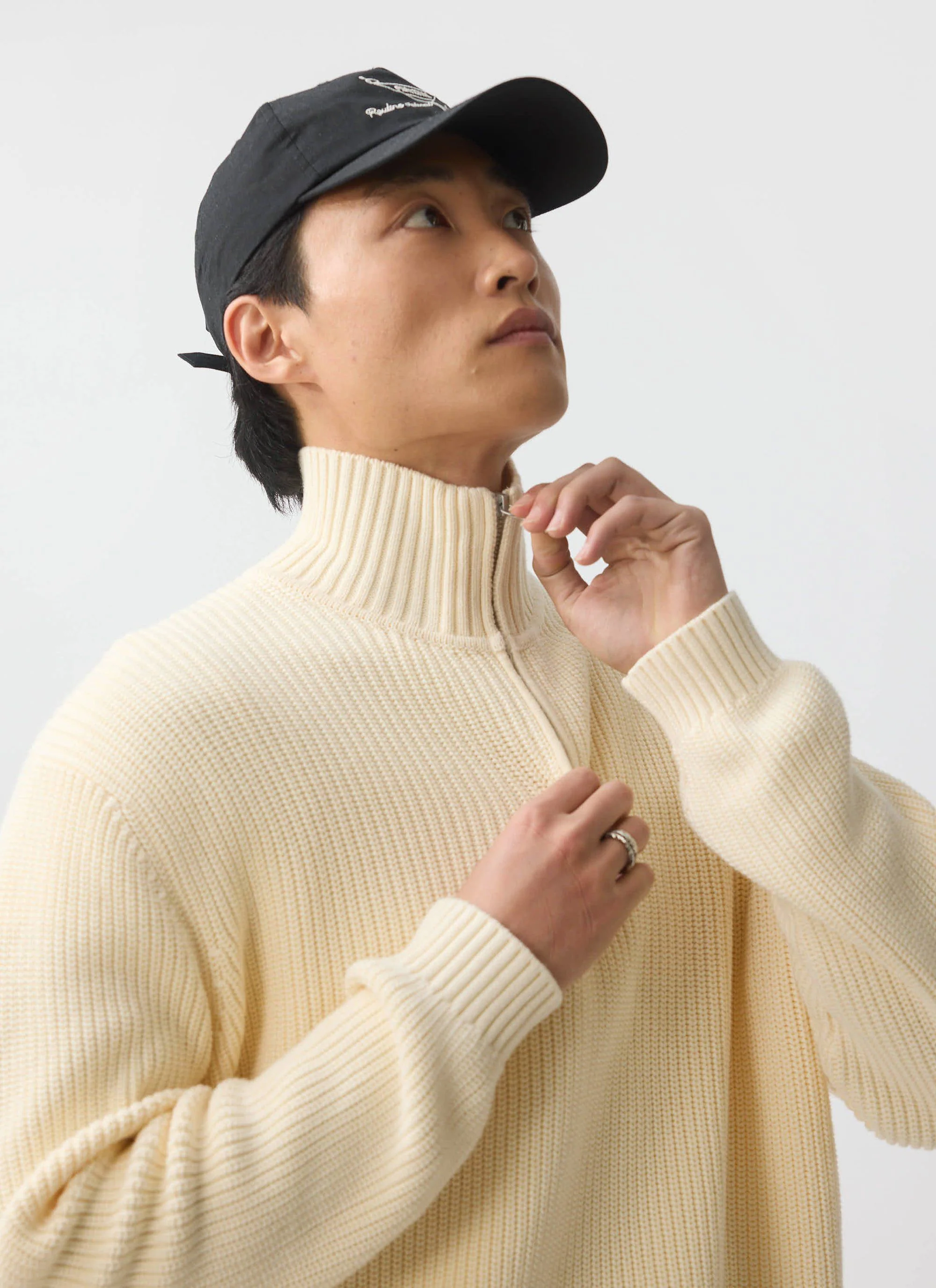 Meyer Quarter Zip Fisherman | Cotton | Cream - Image 6