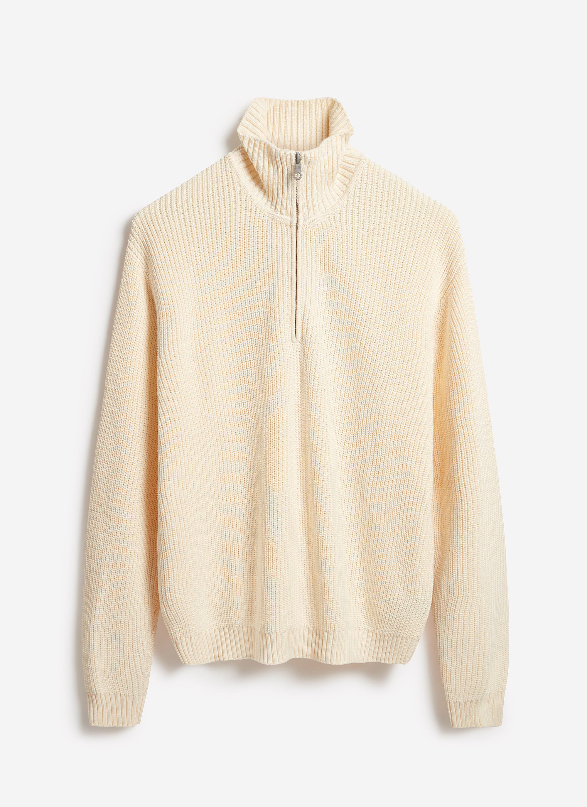 Meyer Quarter Zip Fisherman | Cotton | Cream - Image 7