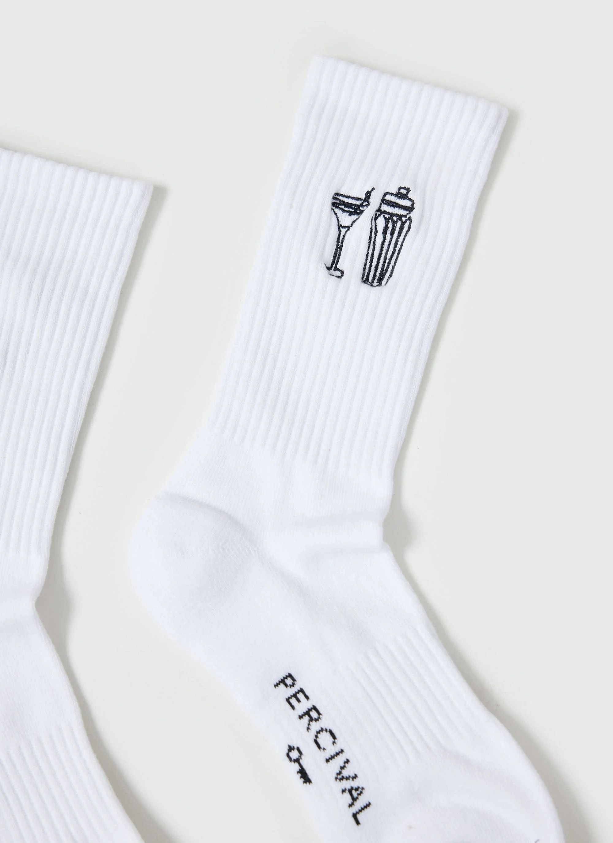 Mixologist Embroidered Socks | White - Image 2