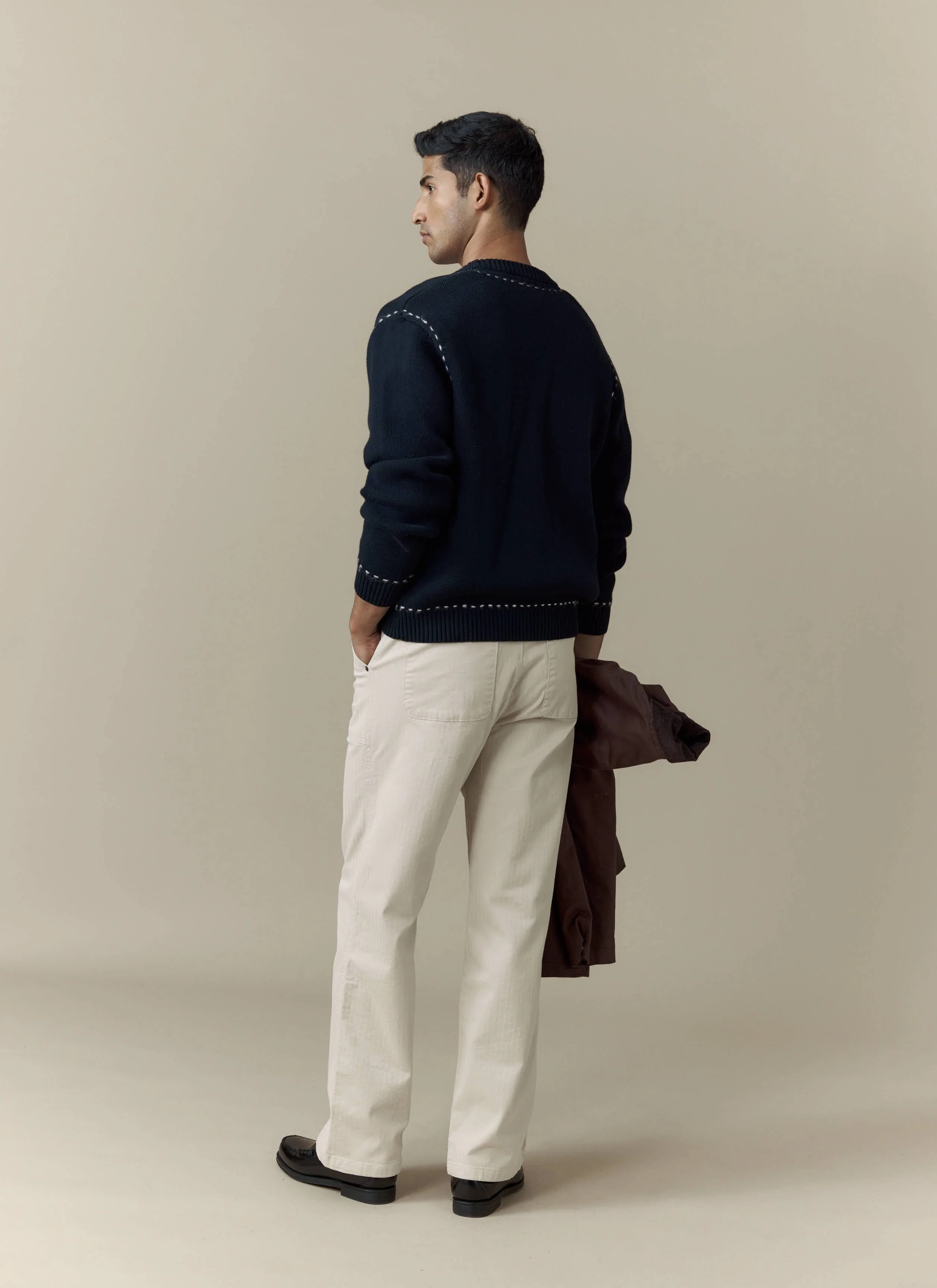Module Boxy Cardigan | Cotton | Black - Image 5