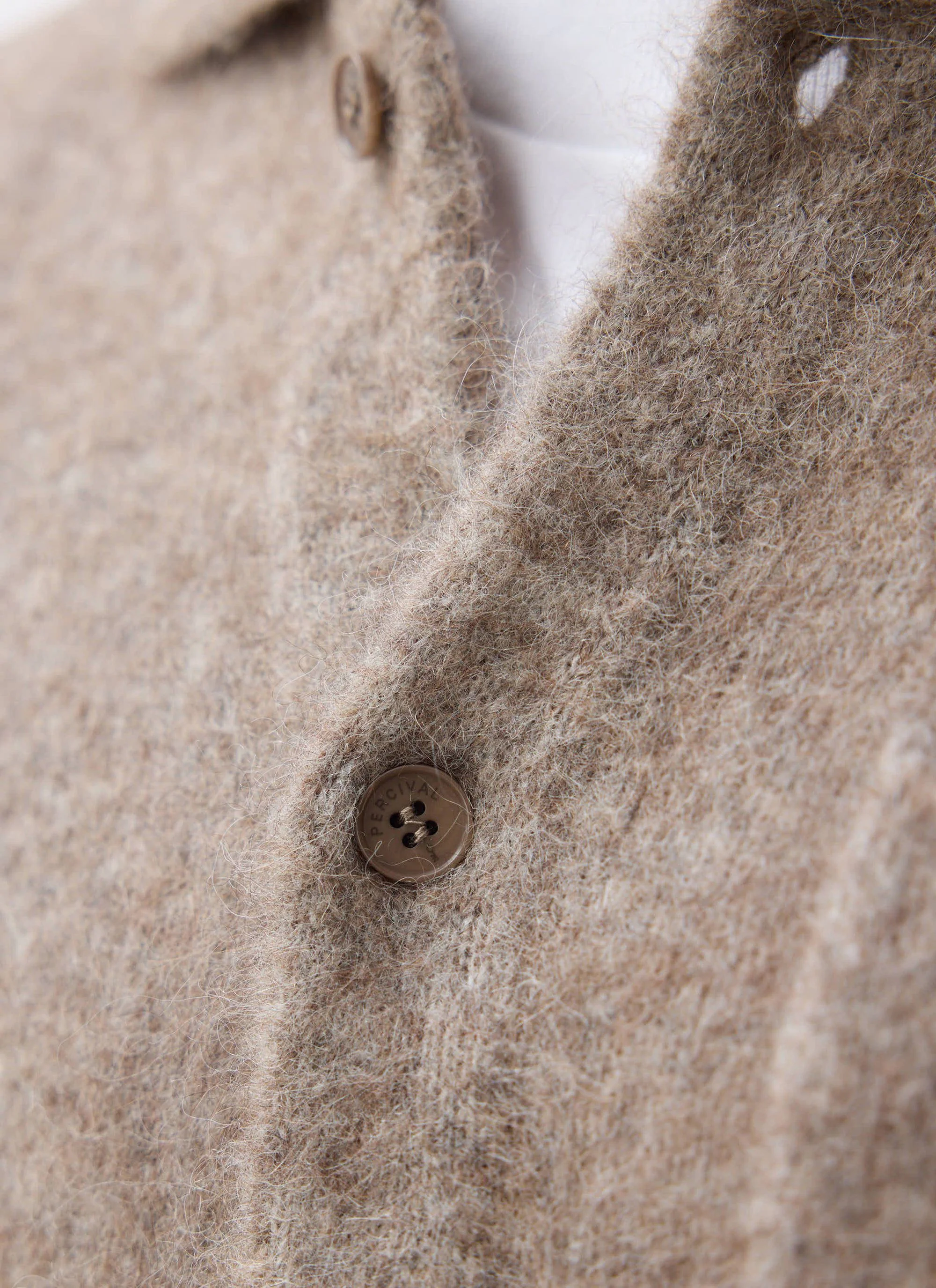Novel Collared Cardigan | Wool | Oak - Image 5