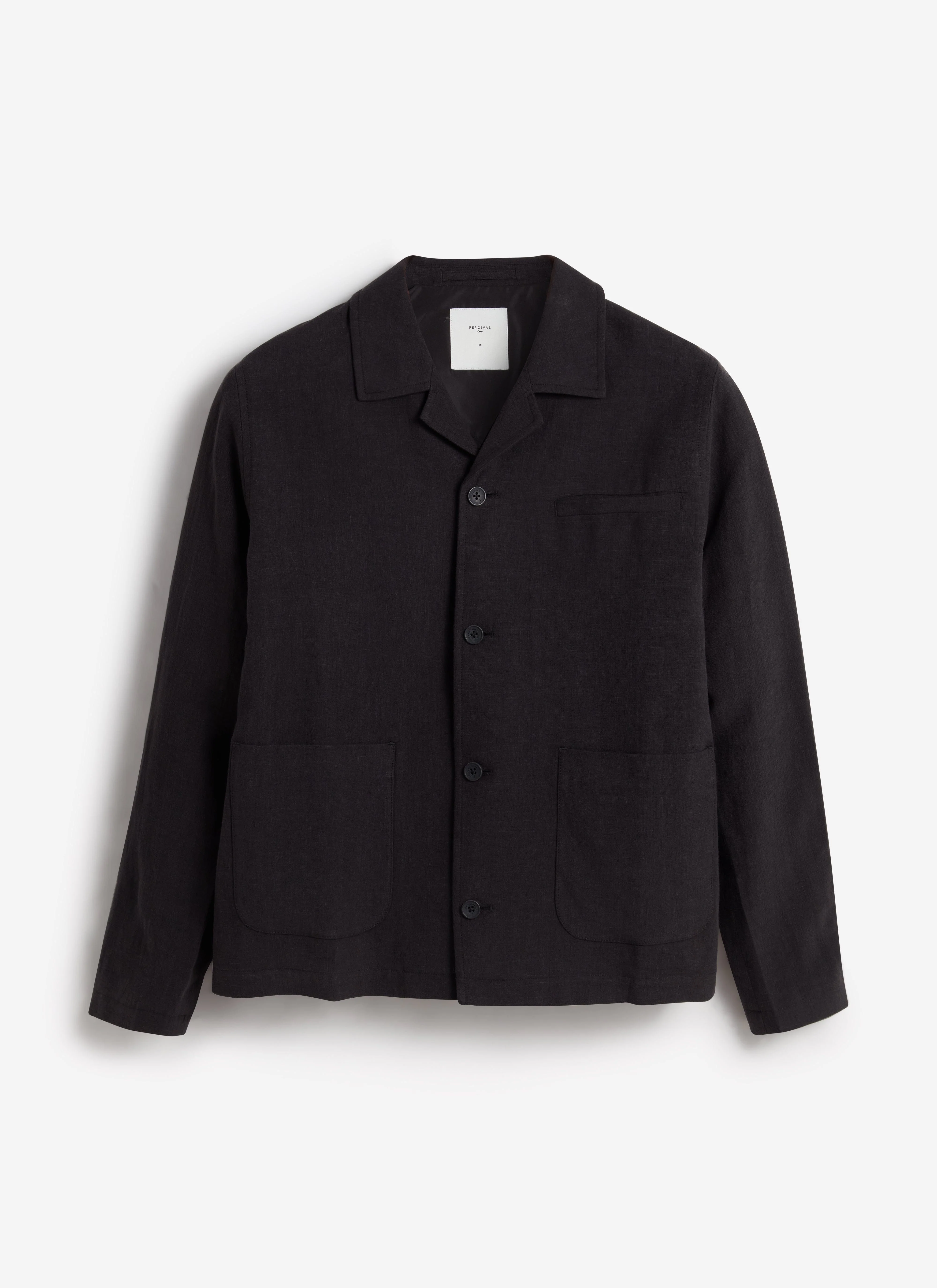 Boxy Overshirt | Linen | Black - Image 4