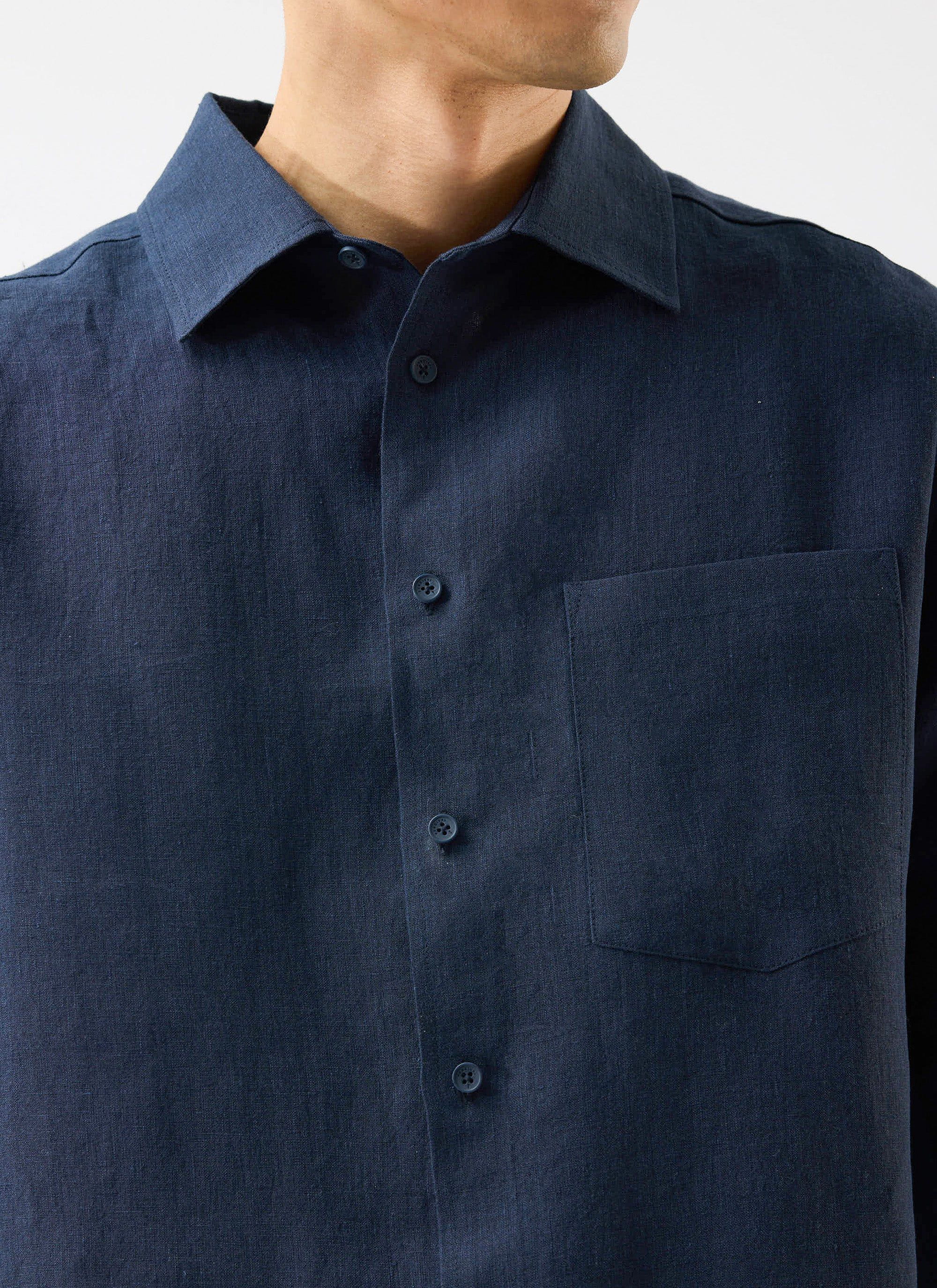 Pearce Shirt | Linen | Navy - Image 4