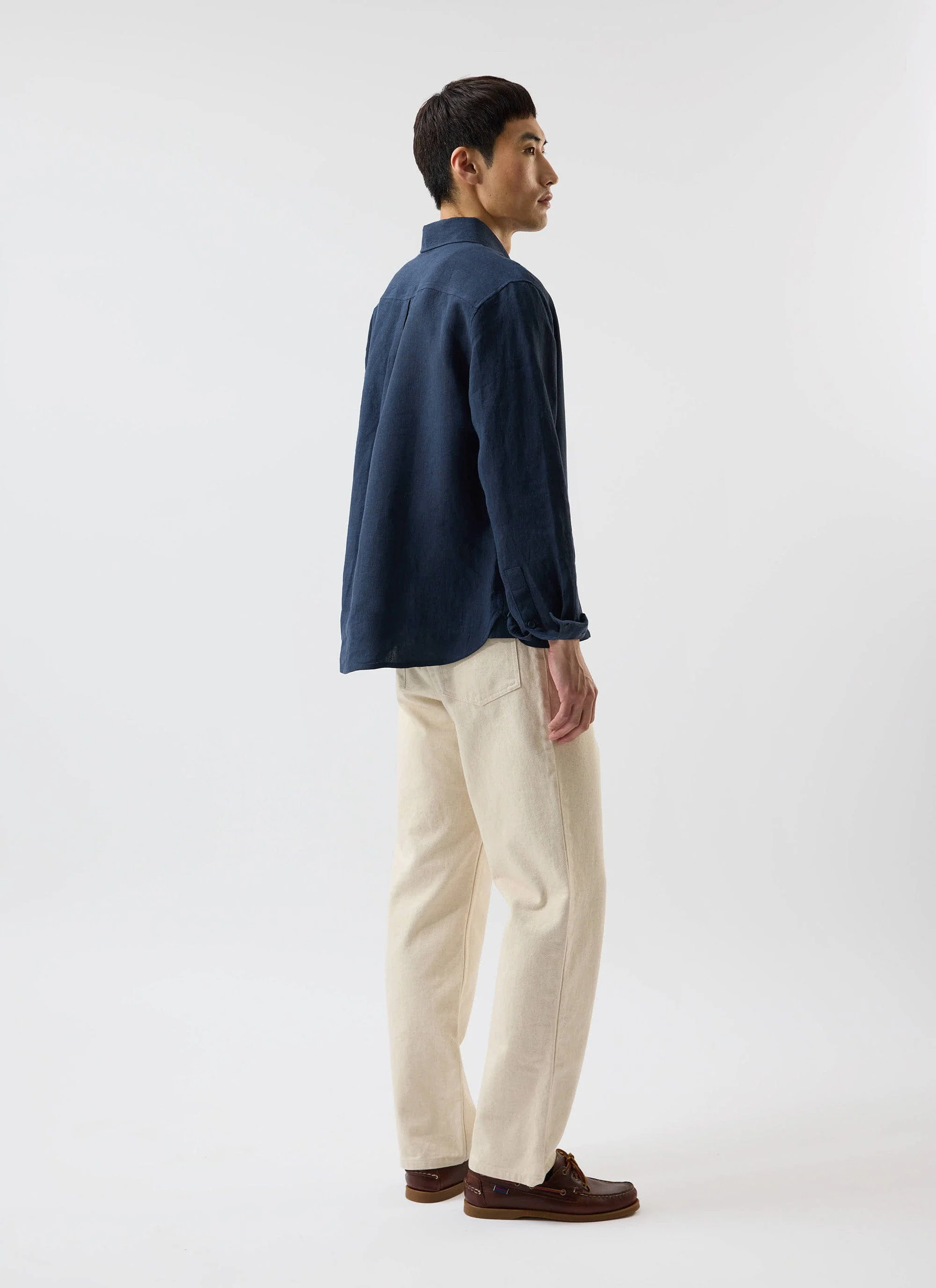 Pearce Shirt | Linen | Navy - Image 6