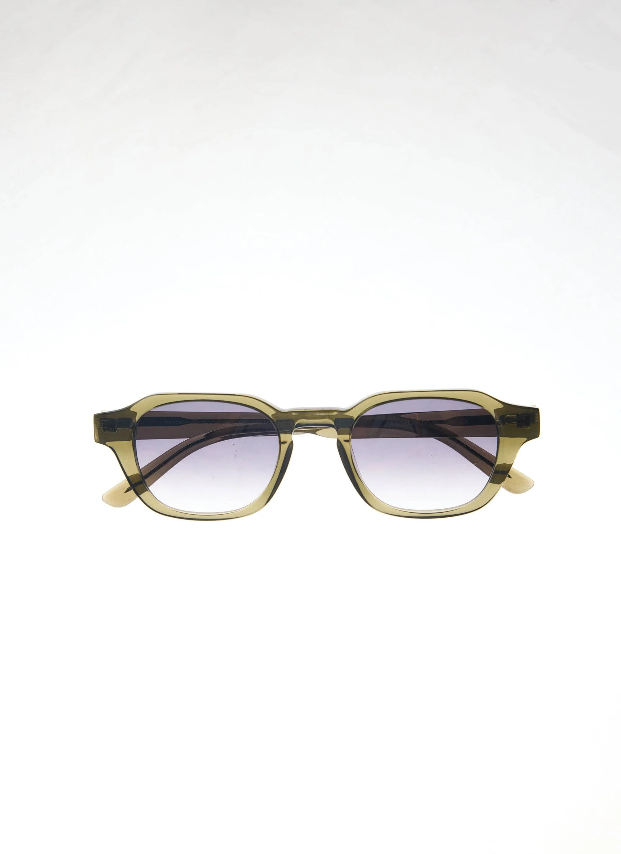 P001-E52 Olive Green Sunglasses | Light Brown Lenses - Image 3