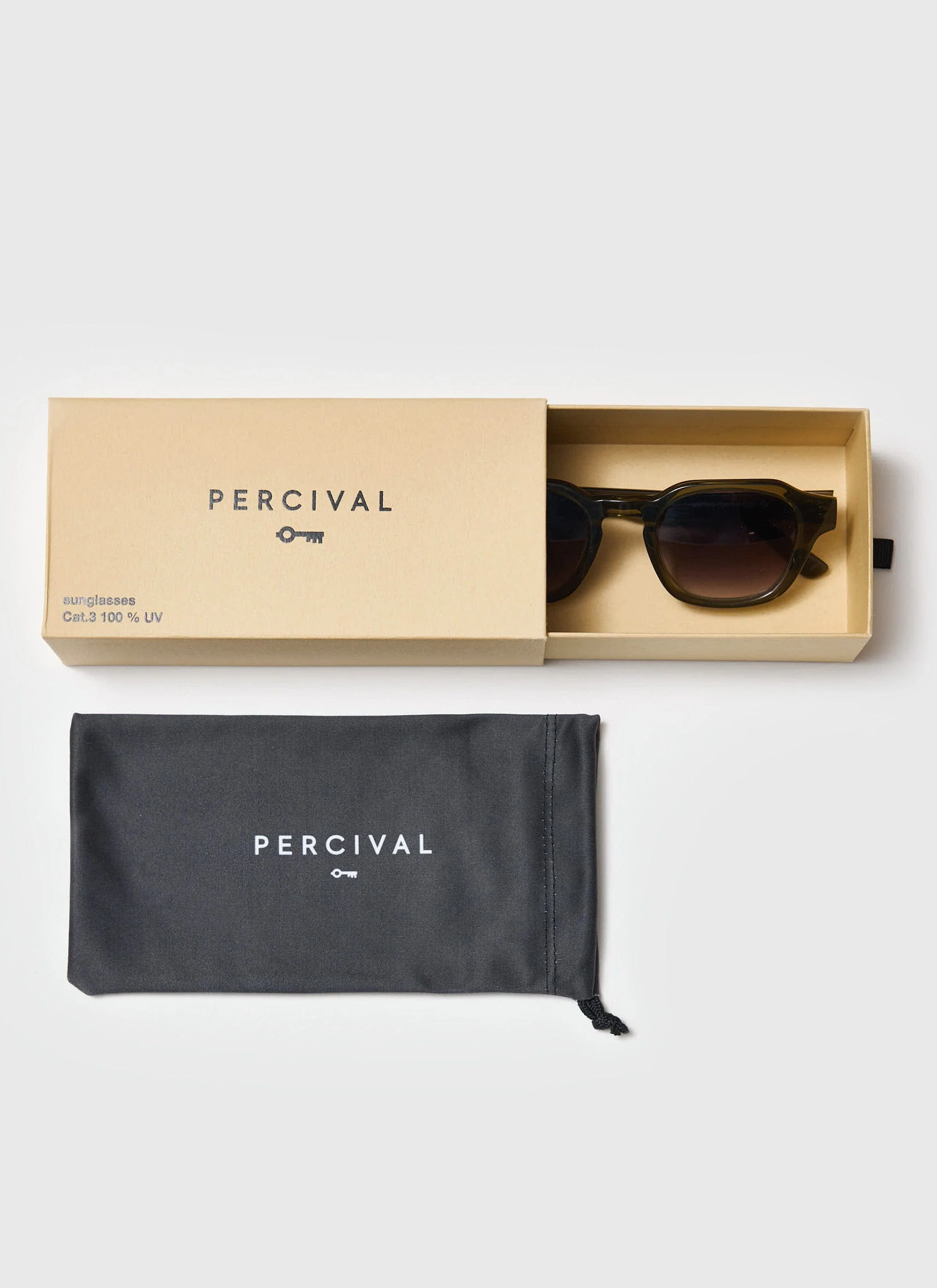 P001-E52 Olive Green Sunglasses | Light Brown Lenses - Image 8