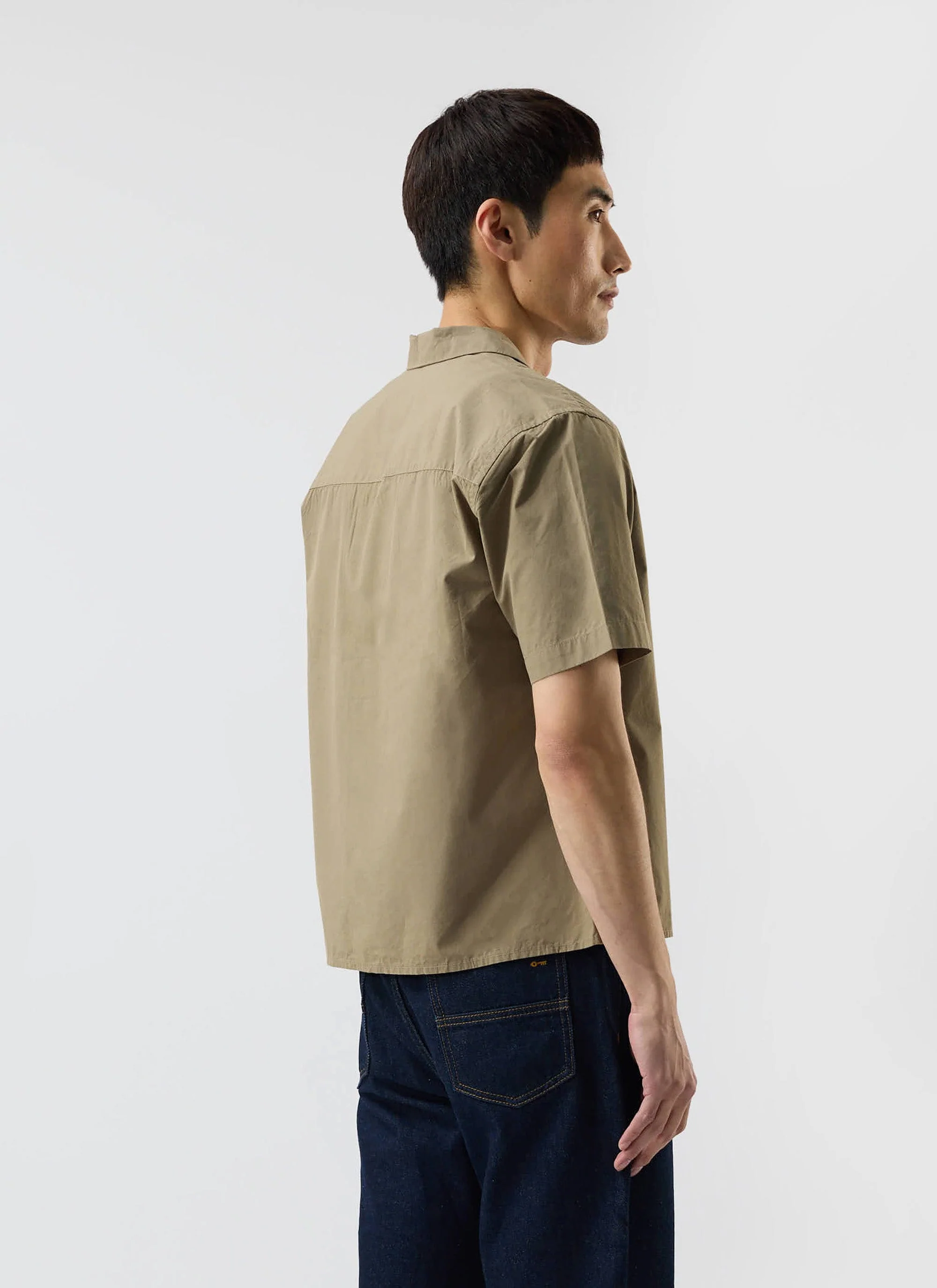 Boxy Cropped Cuban Collar Shirt | Olive - Image 5