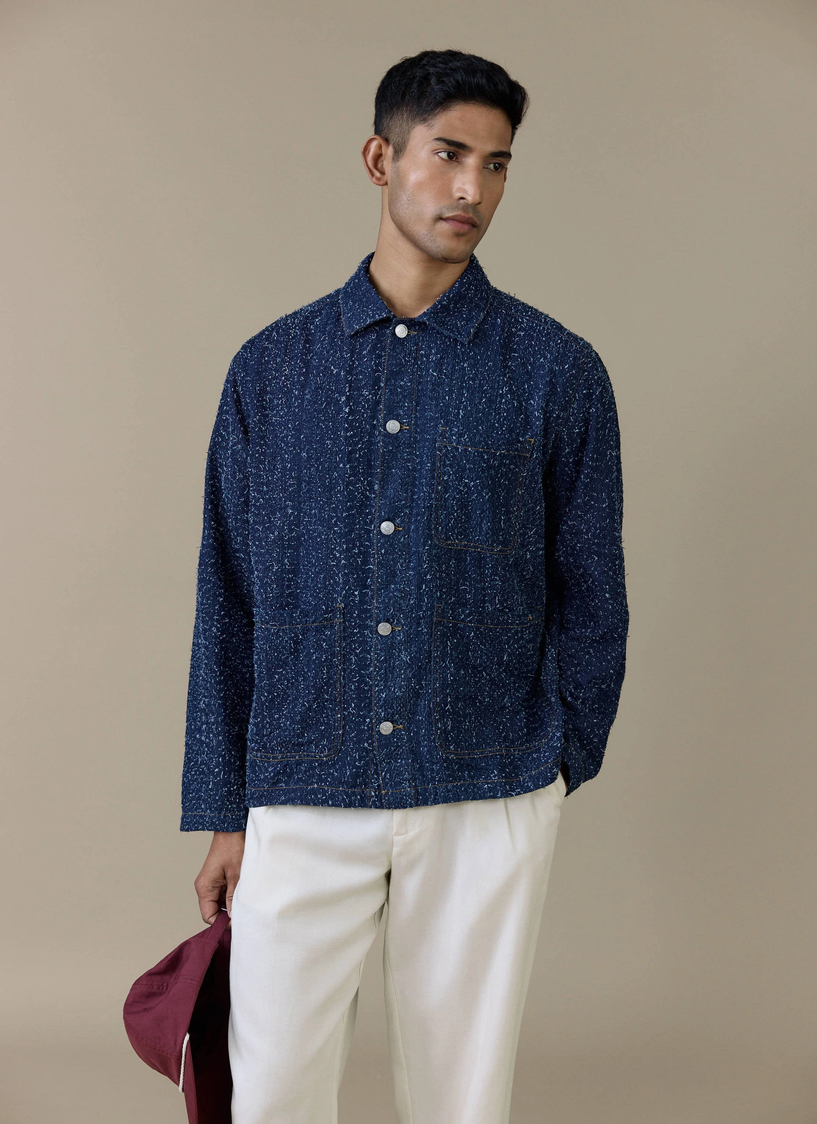Parsons Chore Jacket | Cotton | Navy - Image 5