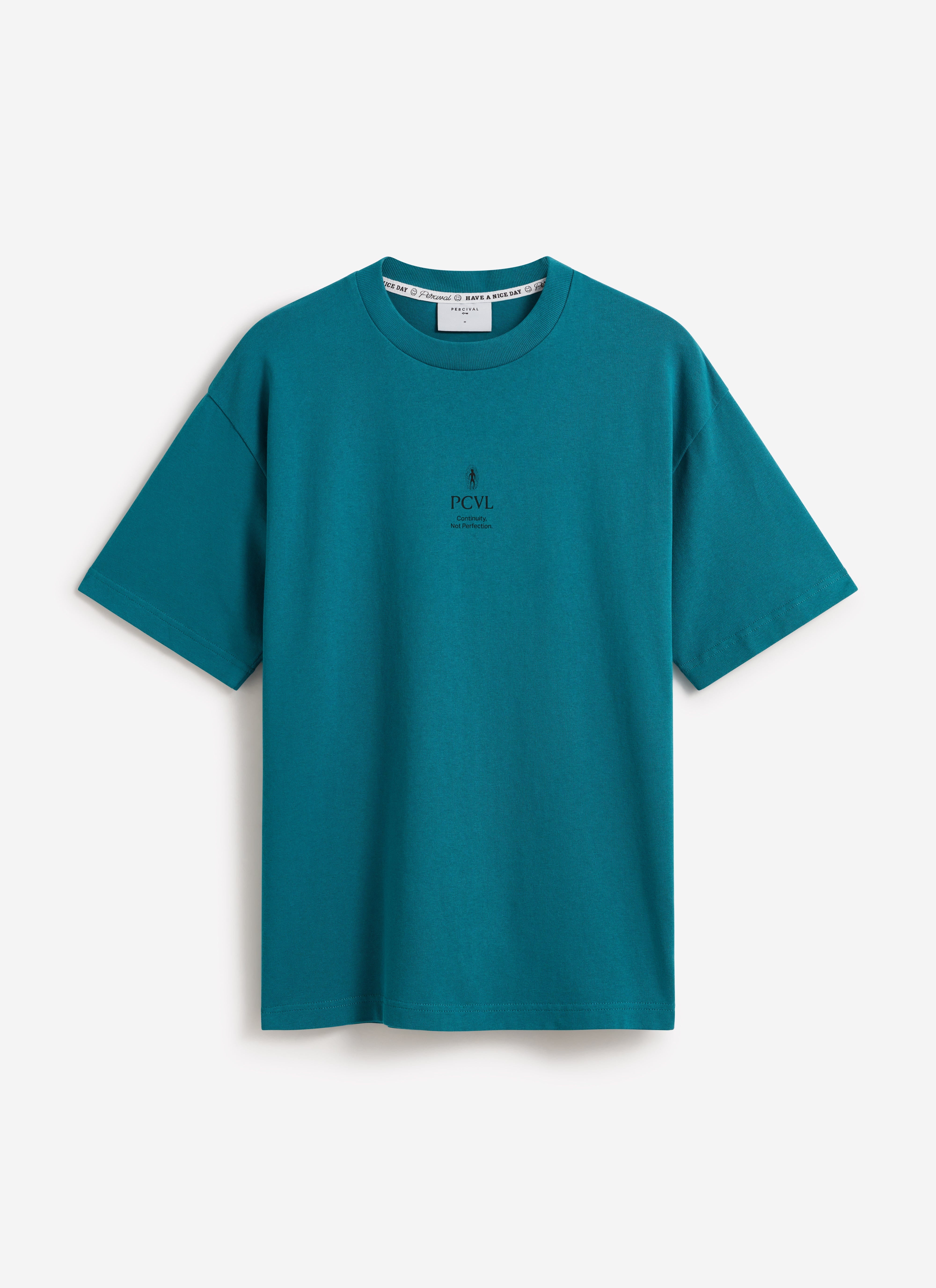 PCVL Aura Boxy Printed T Shirt | Organic Cotton | Blue - Image 3